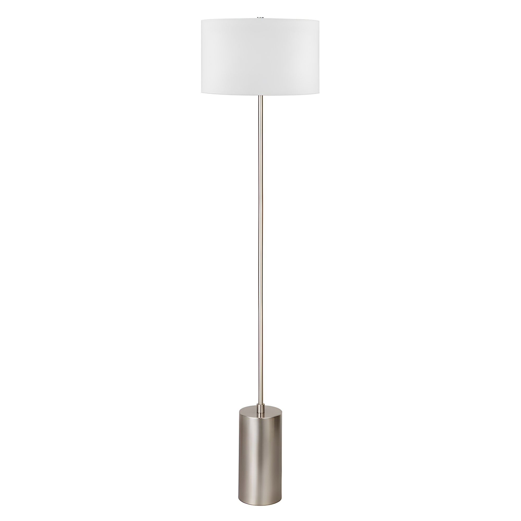 Henn&Hart 64" Silver Floor Lamp
