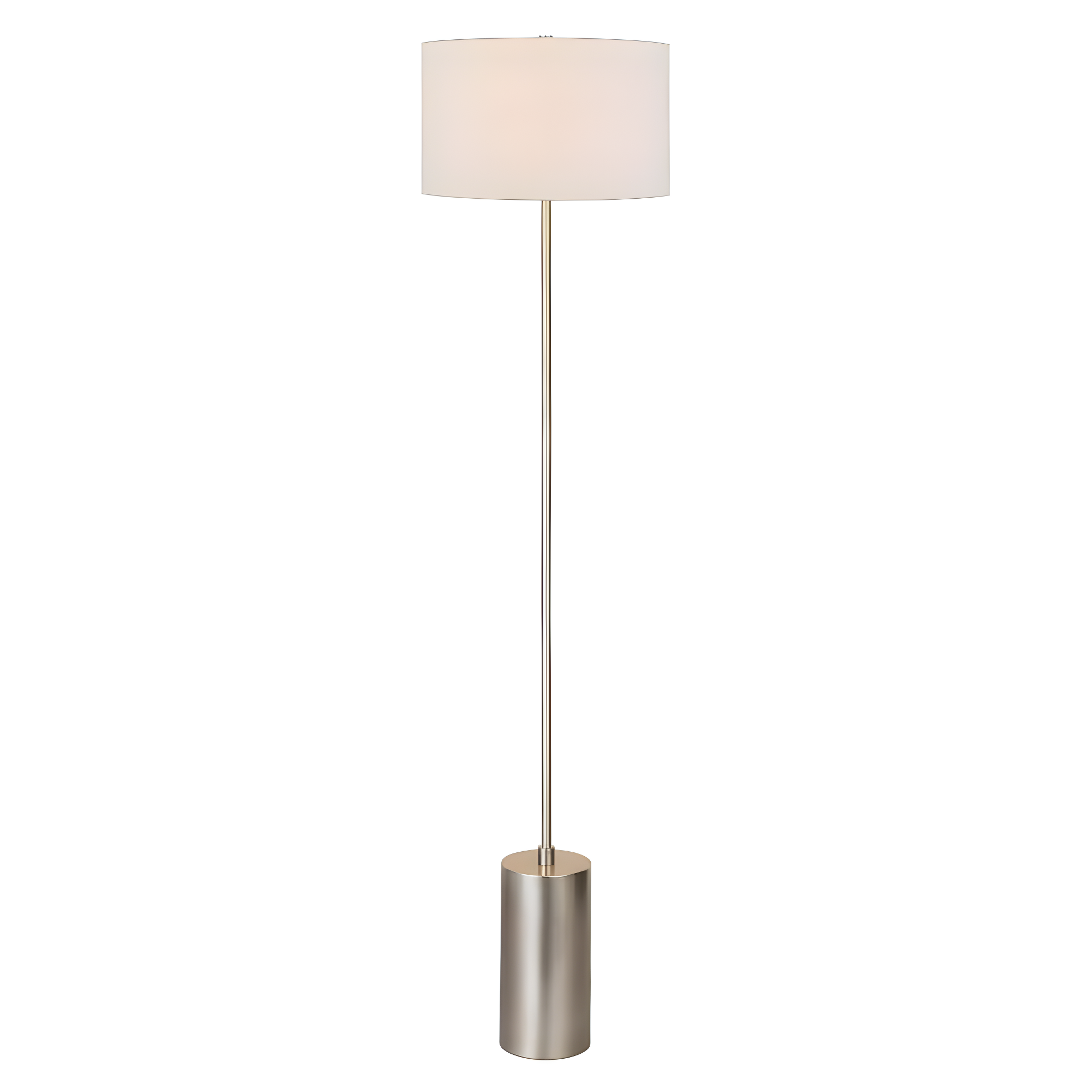Henn&Hart 64" Silver Floor Lamp