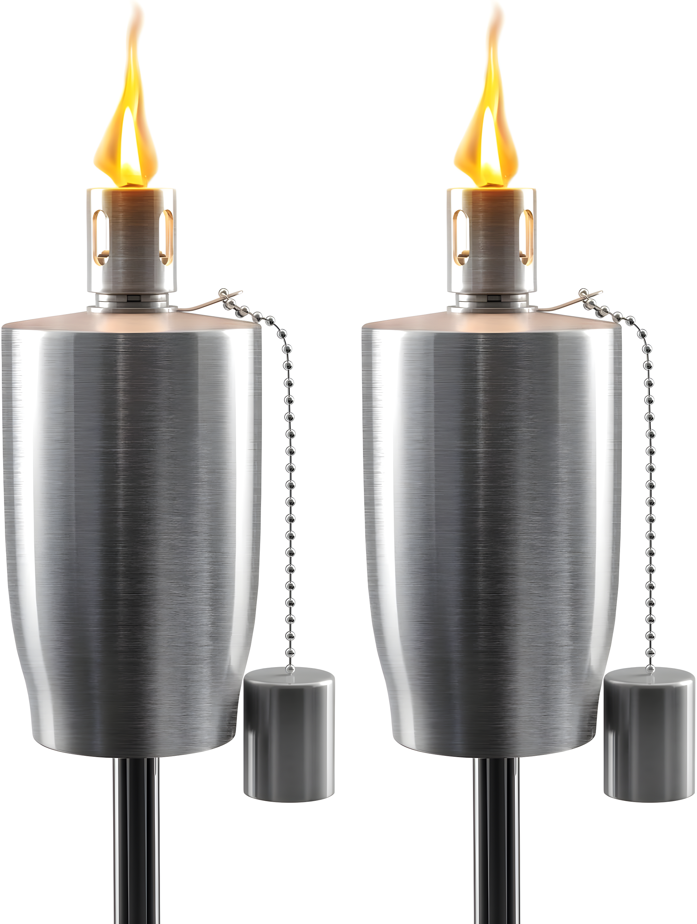 Matney Sorbus Garden Tiki Torches 60" Oil Lamp Fiberglass Wick (Set of 2)