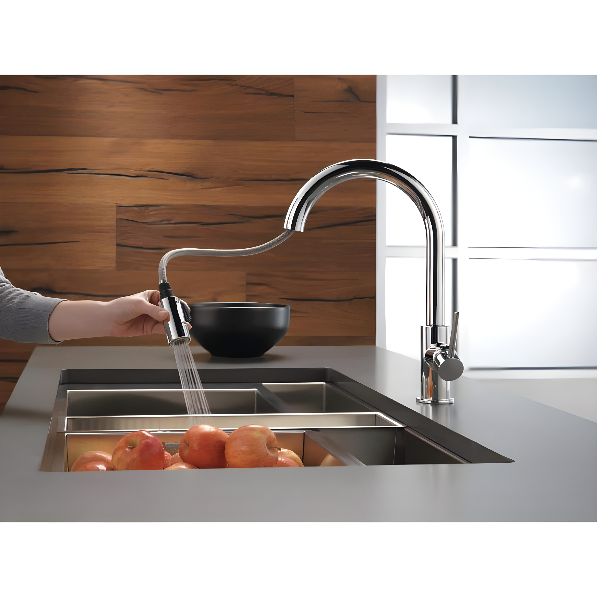 Trinsic Pull Down Sprayer Kitchen Sink Faucet, Single Handle Kitchen Faucet