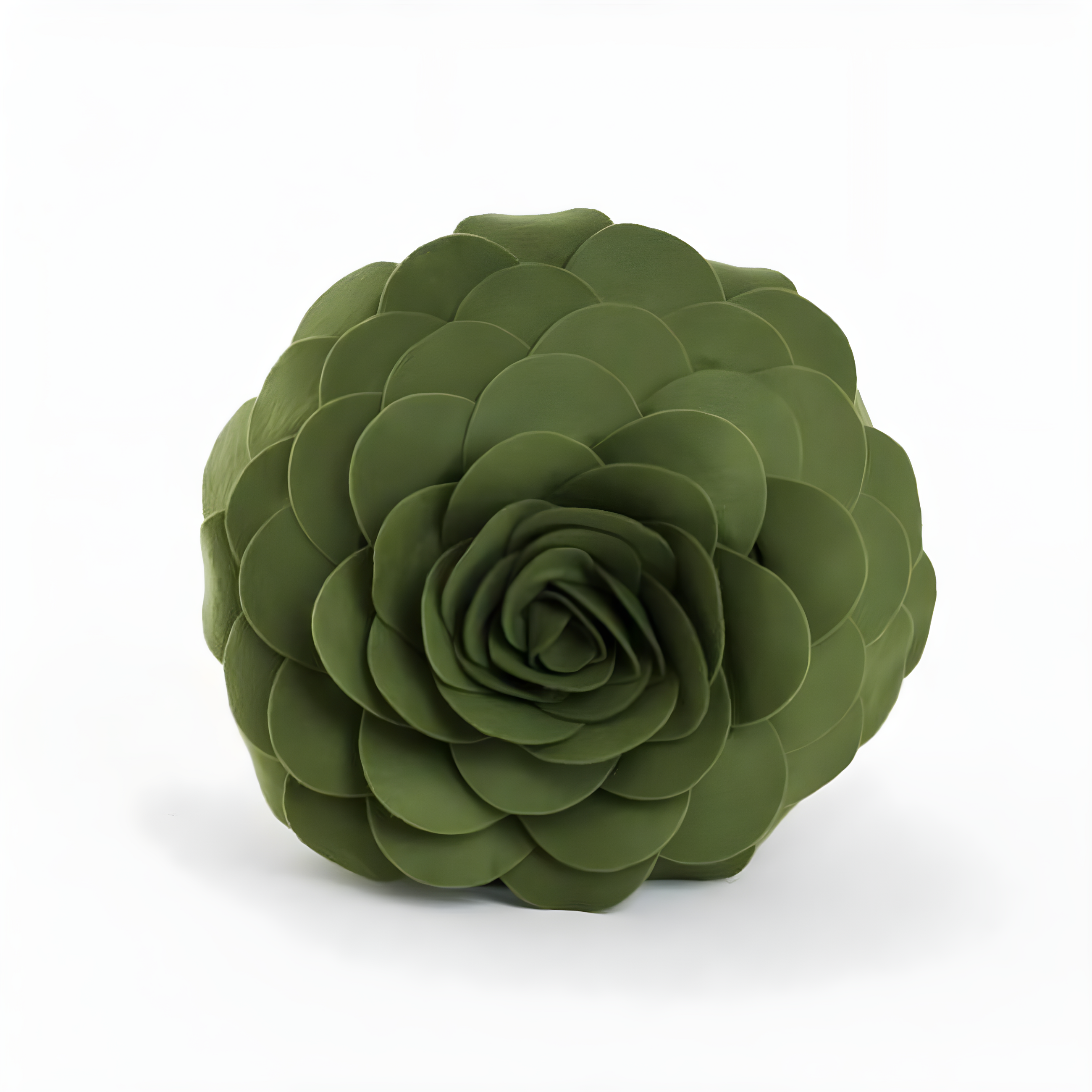 Flower Appliqued Felt Throw Pillow