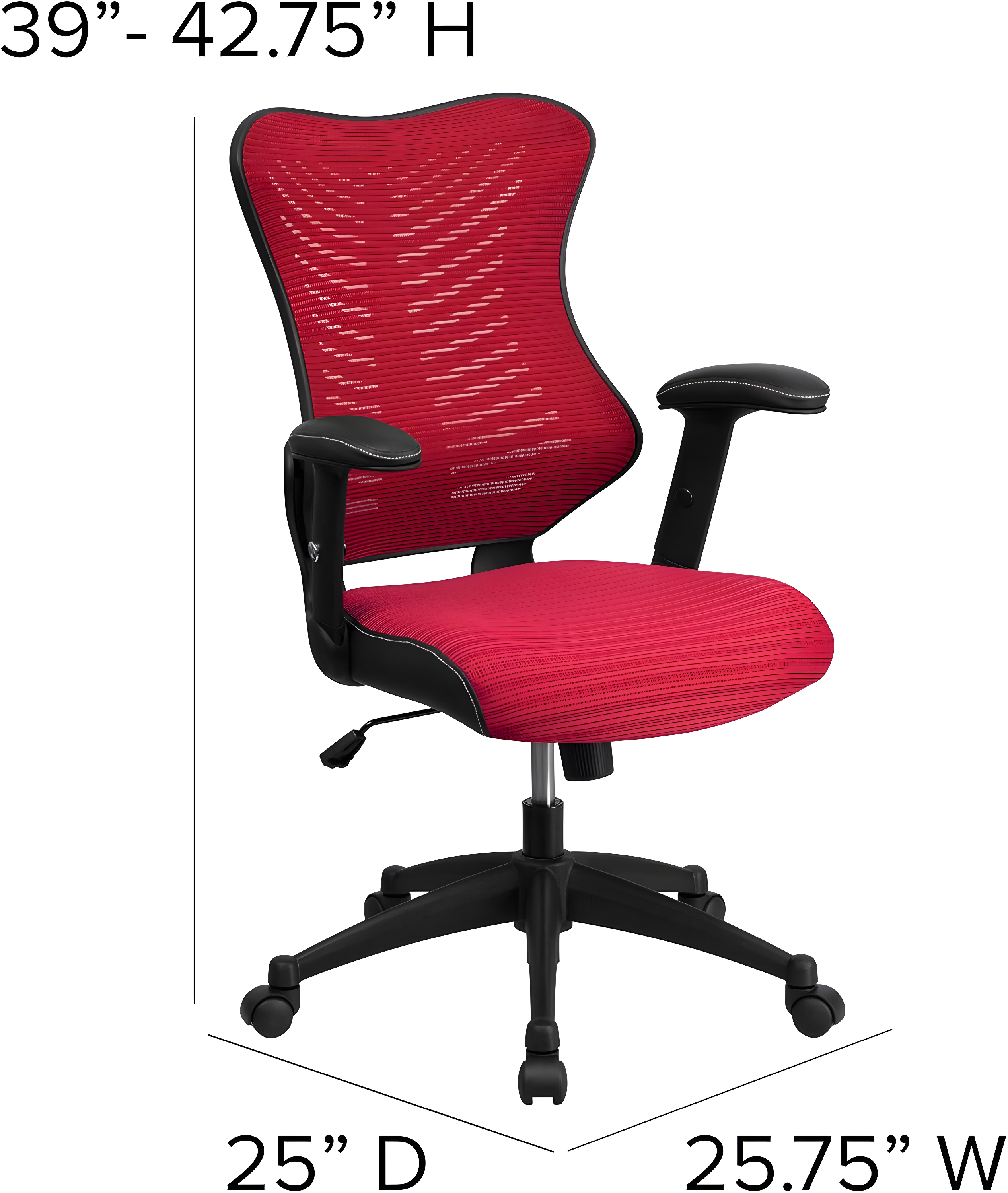 Flash Furniture Siwar High-Back Designer Ergonomic Office Chair with Adjustable Armrests