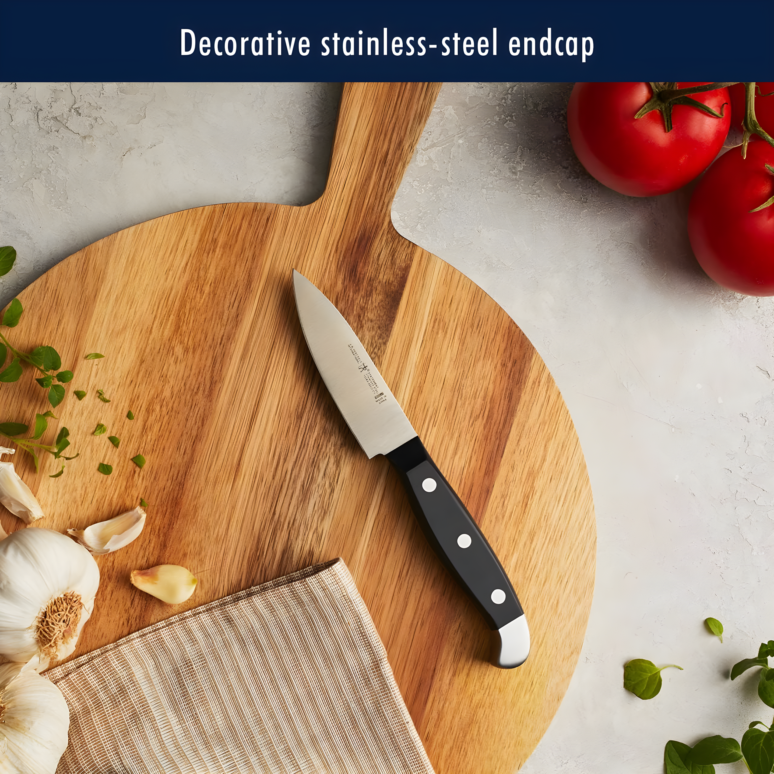 Henckels Statement Self-Sharpening Knife Set with Block, Chef Knife, Paring Knife, Bread Knife, Steak Knife, 14-piece, Dark Brown, Stainless Steel