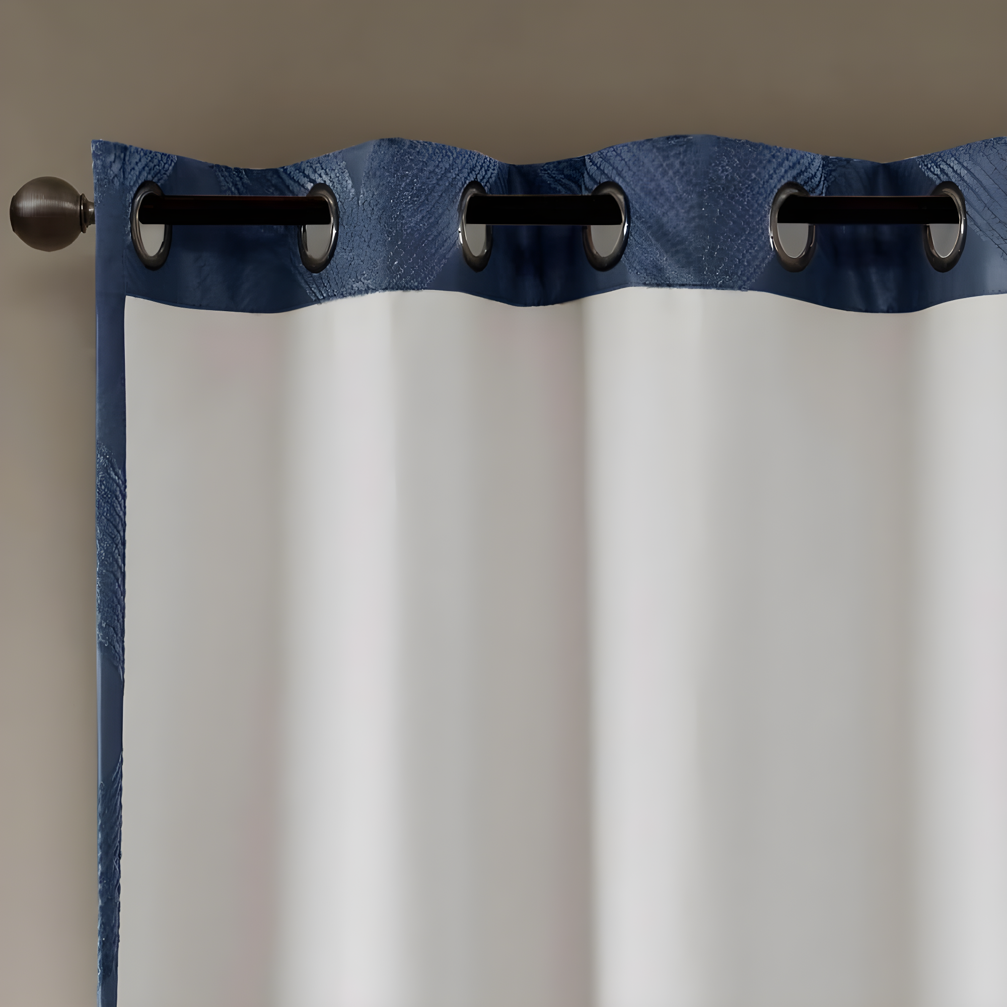 Madison Park Bentley Ogee Knitted Jacquard Geometric Total Blackout Single Curtain Panel
