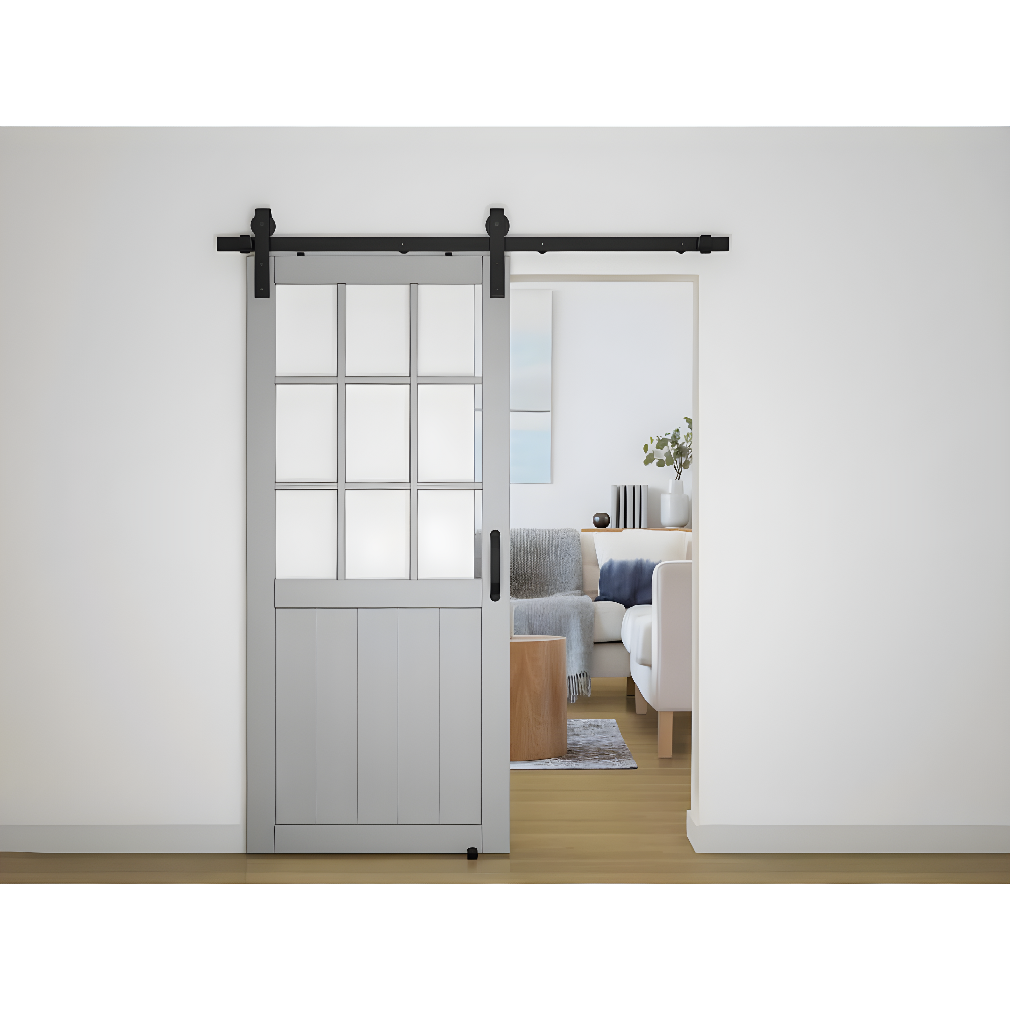 National Hardware Standard Single Barn Door Hardware Kit
