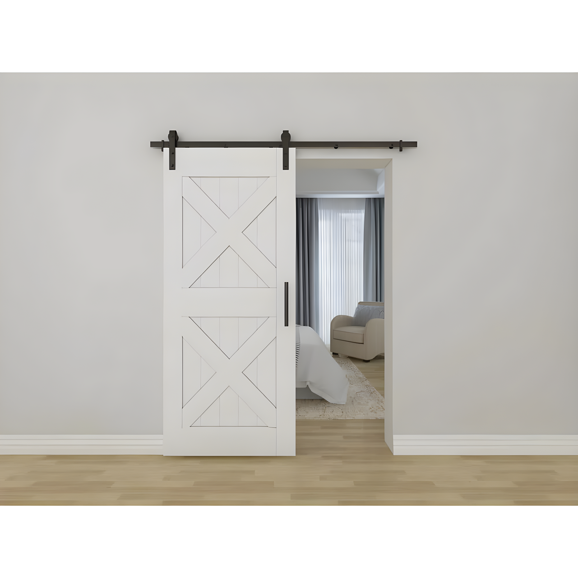 National Hardware Standard Single Barn Door Hardware Kit