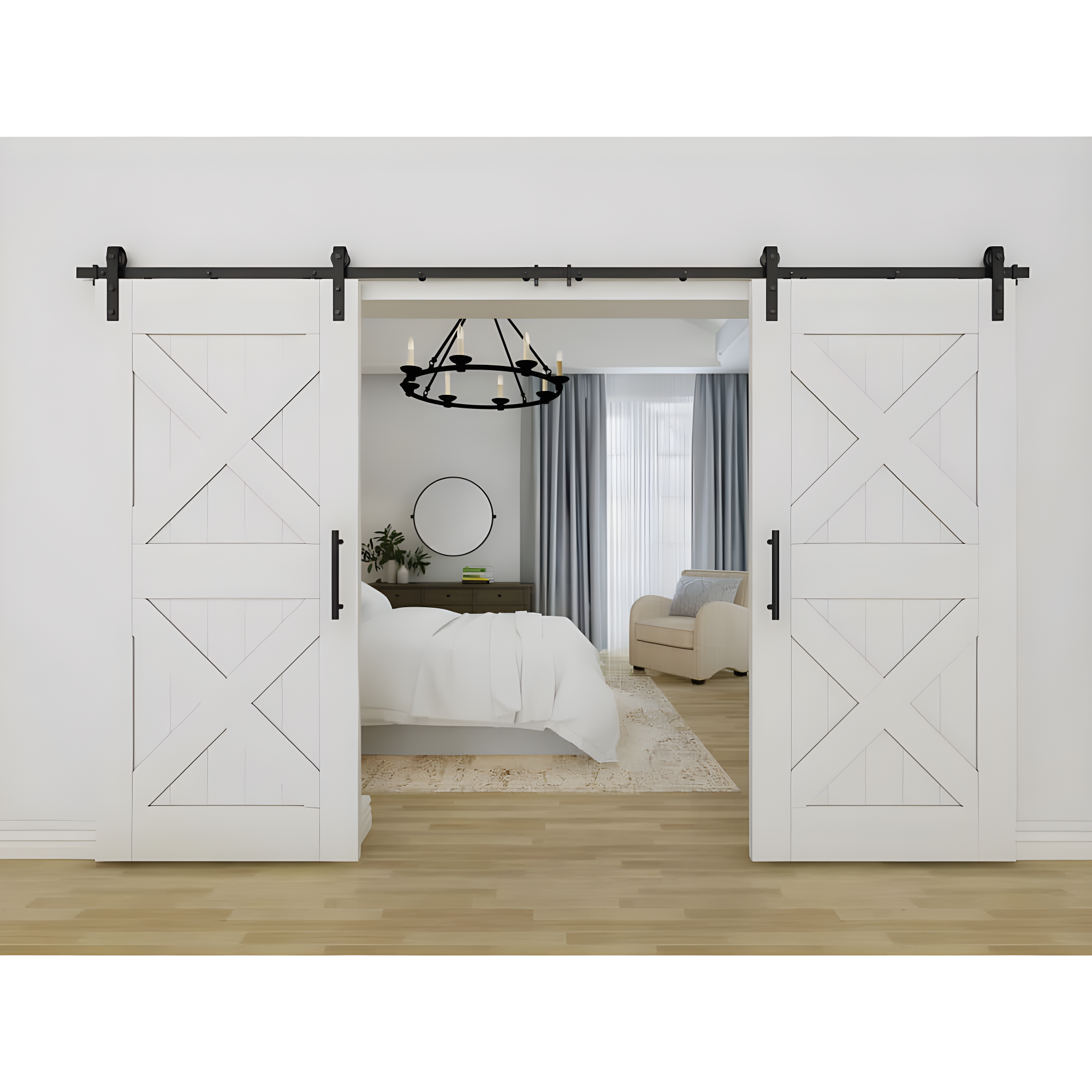 National Hardware Standard Single Barn Door Hardware Kit
