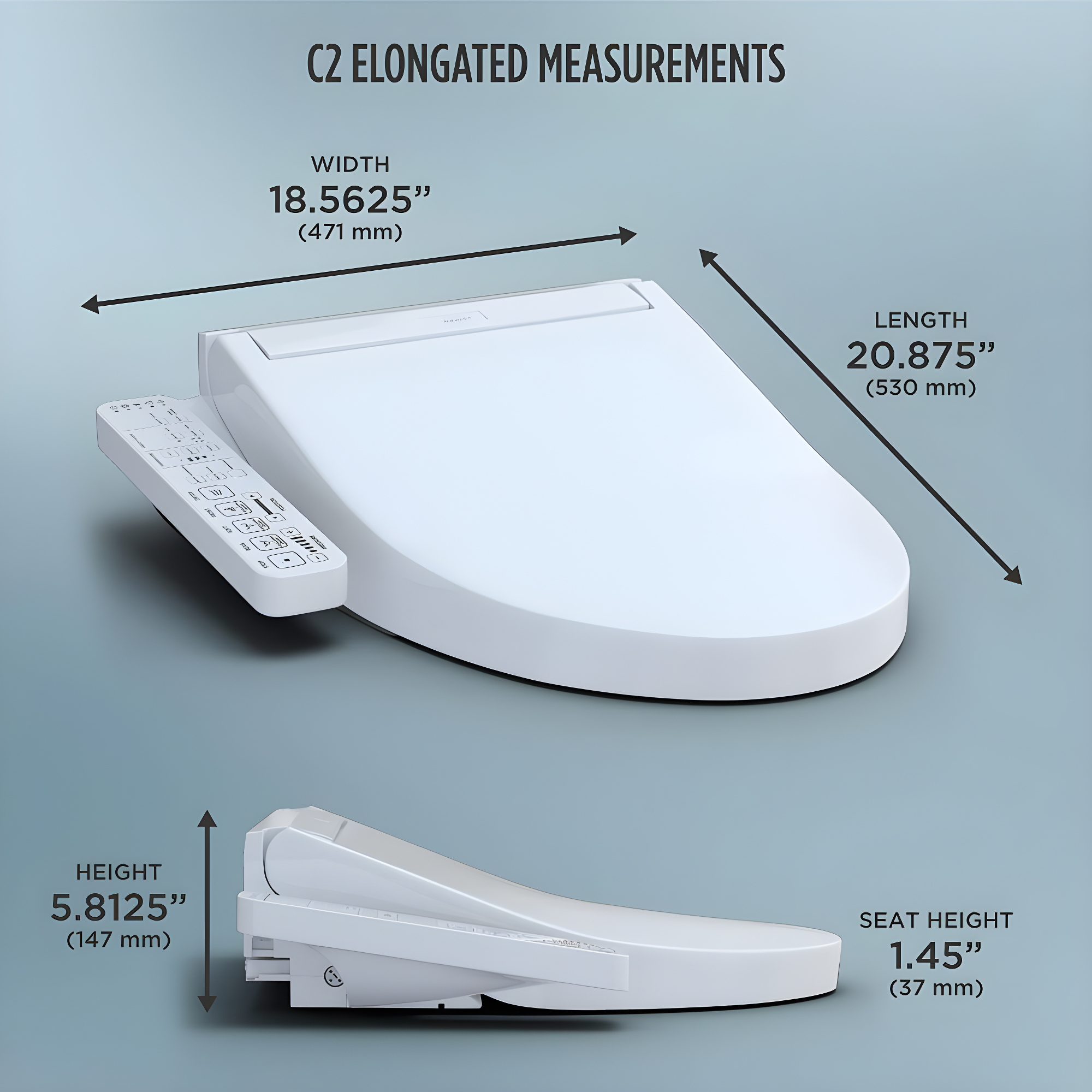 Washlet® C2 Electronic Toilet Elongated Bidet Seat