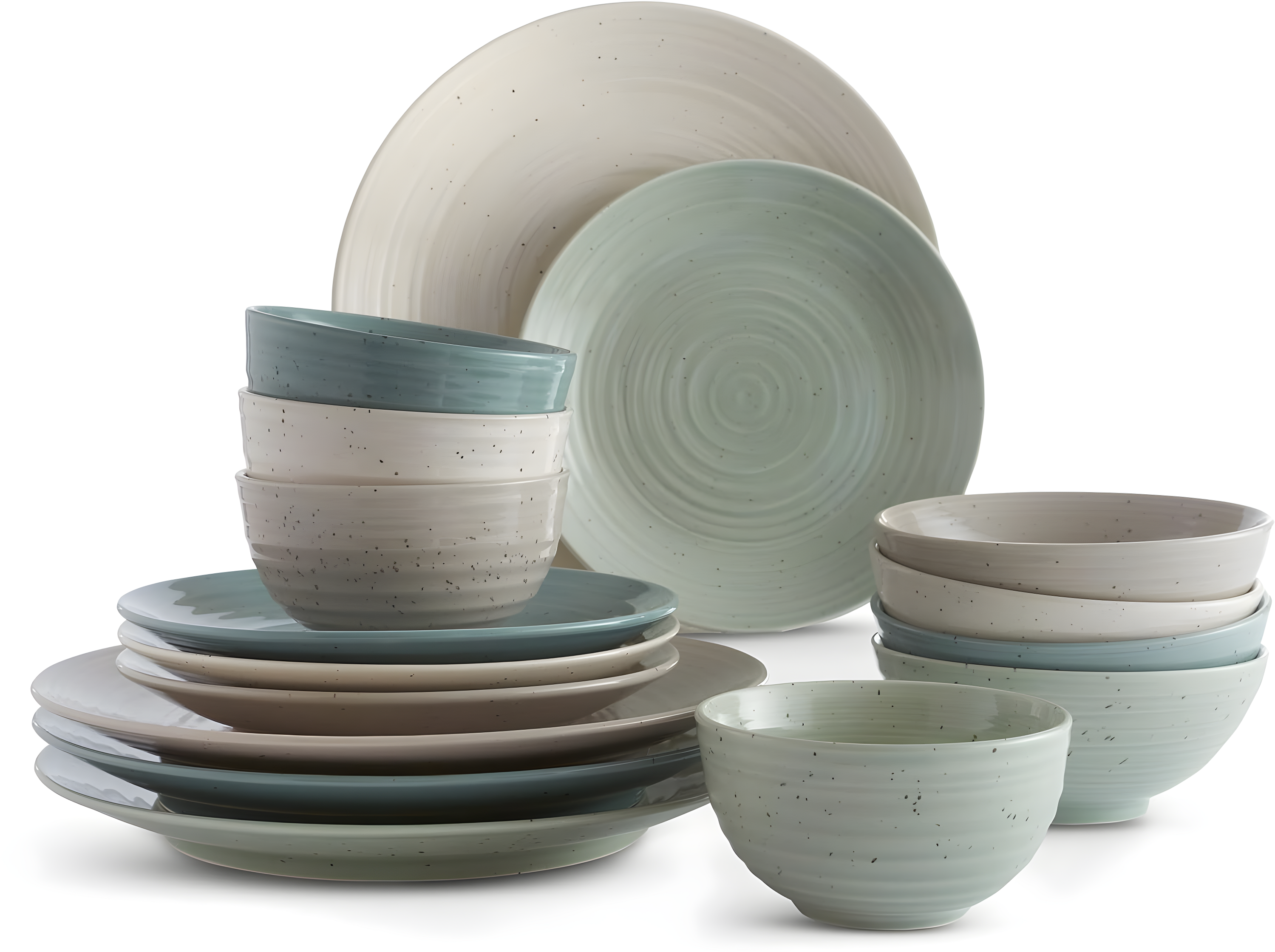 Siterra Artist's Blend Stoneware 16 Pc Dinnerware Set