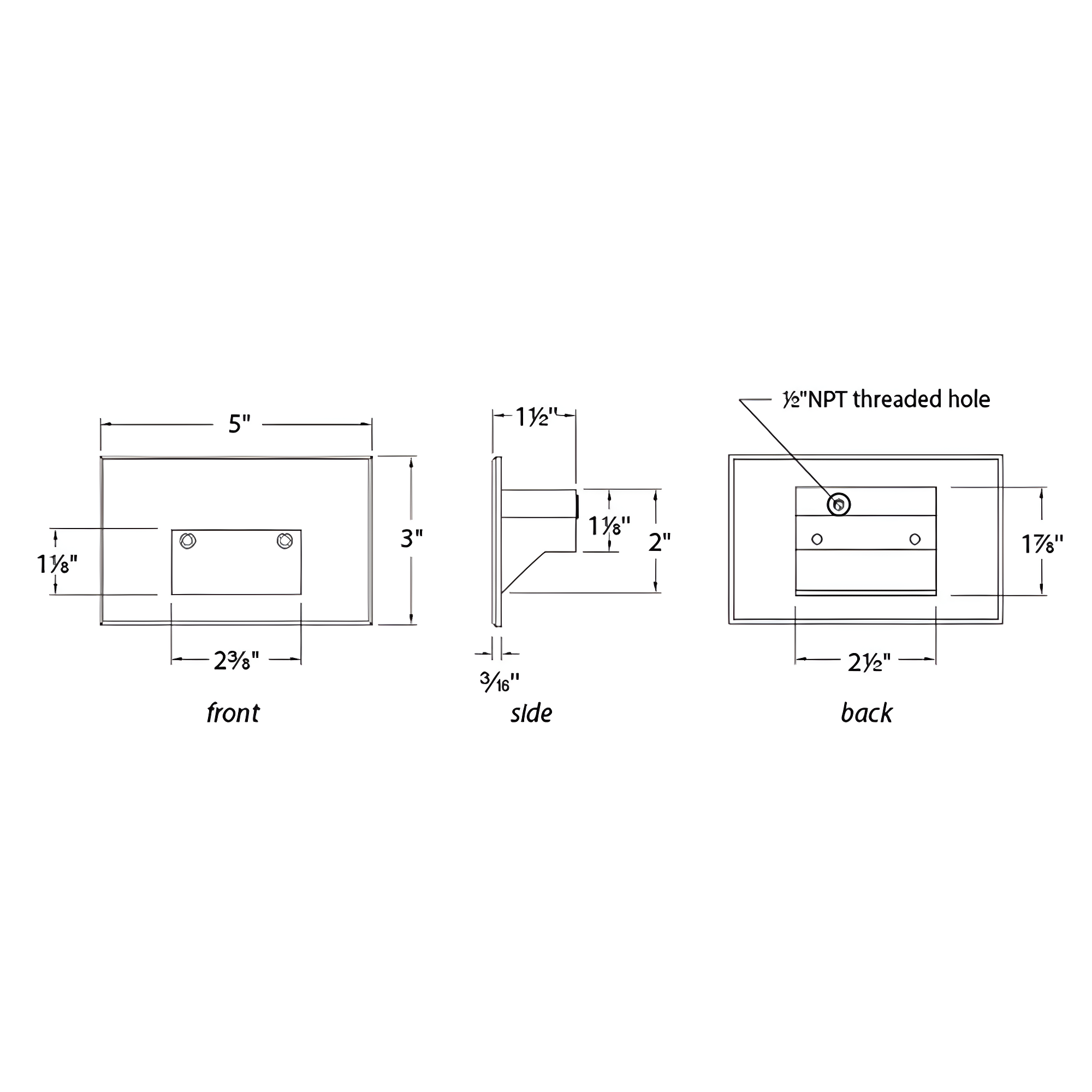 LEDme 120V Integrated LED Horizontal Step and Wall Light