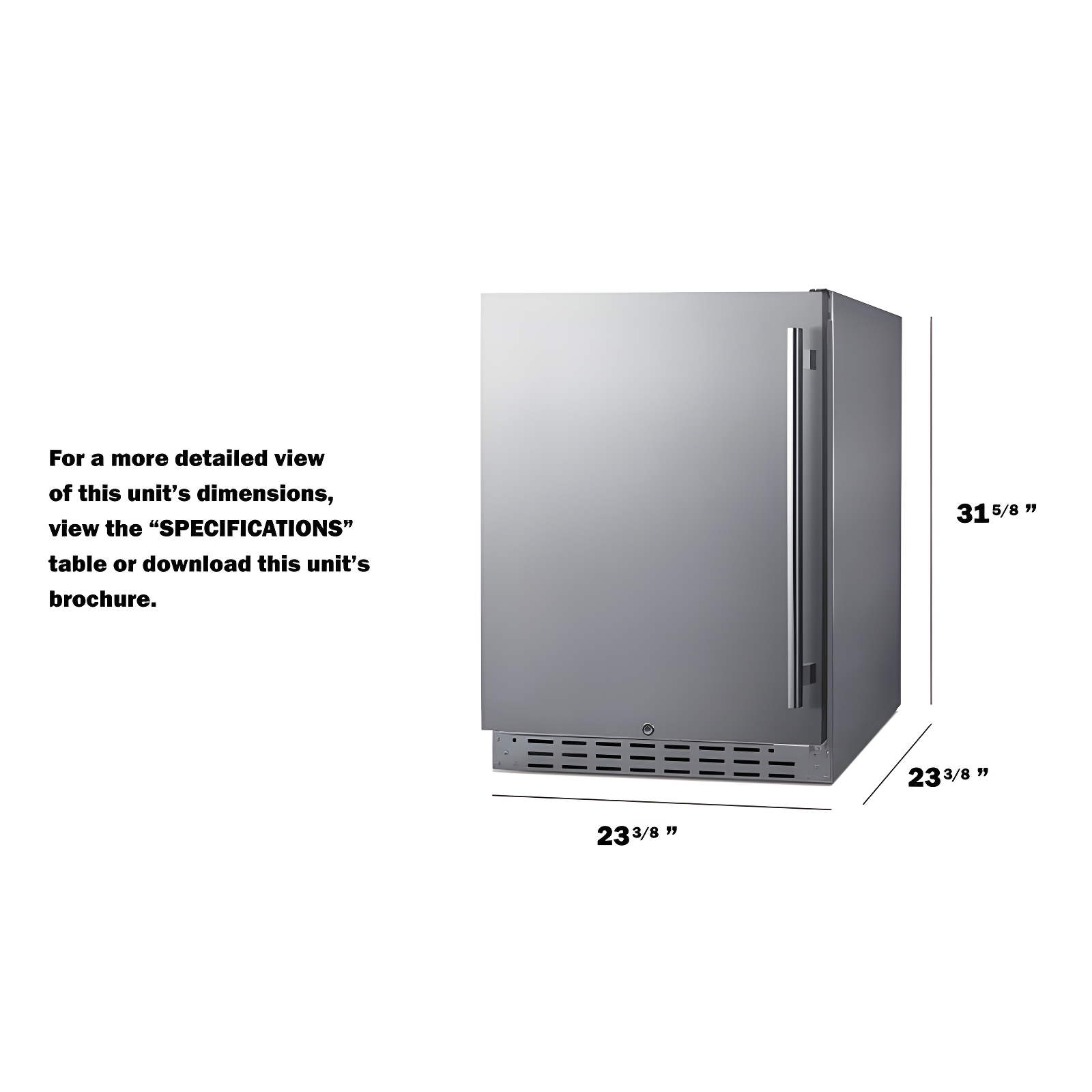 Summit Appliance Summit Appliance 24" W Built-in ADA Compliant Outdoor Refrigerator