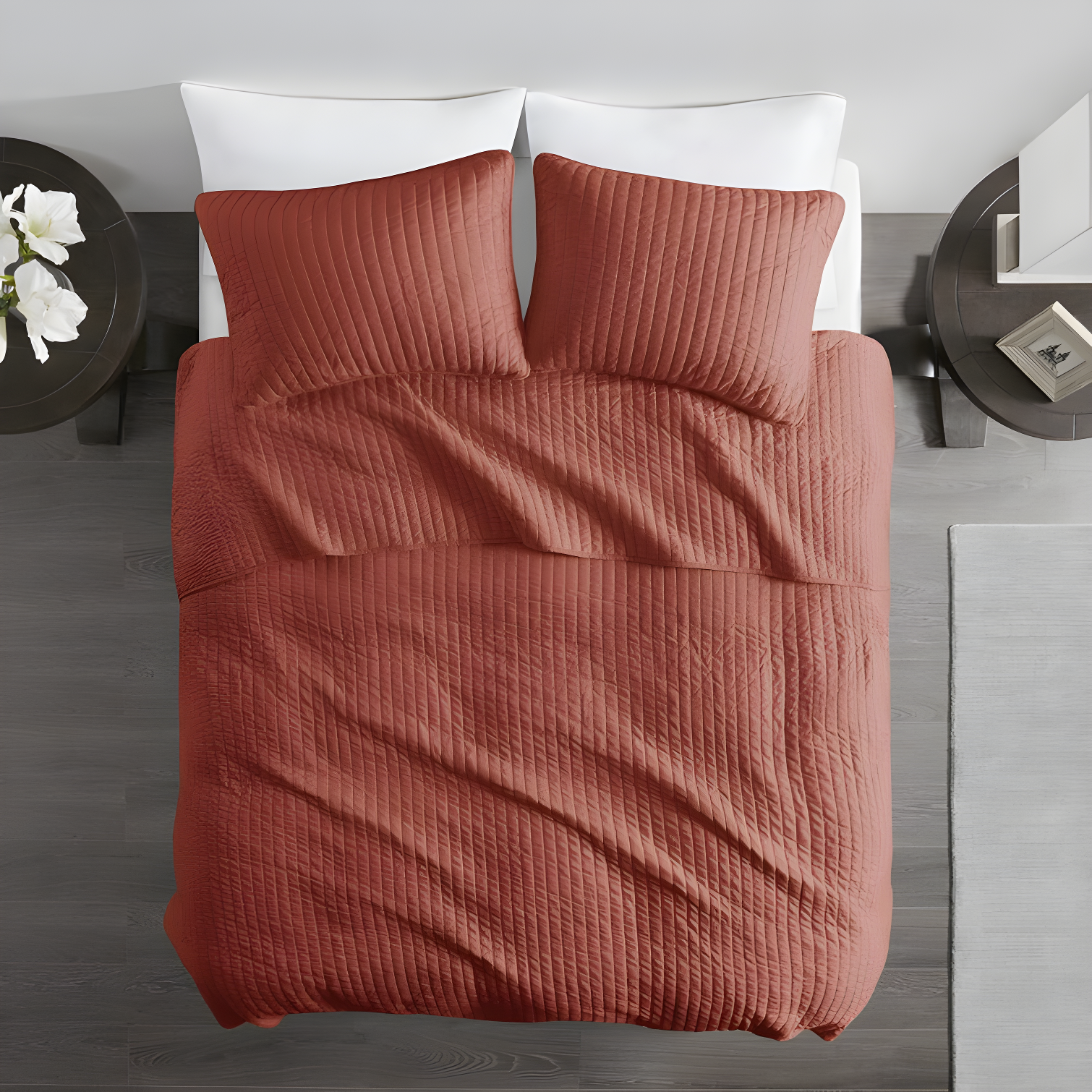 Barwick Reversible Solid 3 Piece Quilt Set