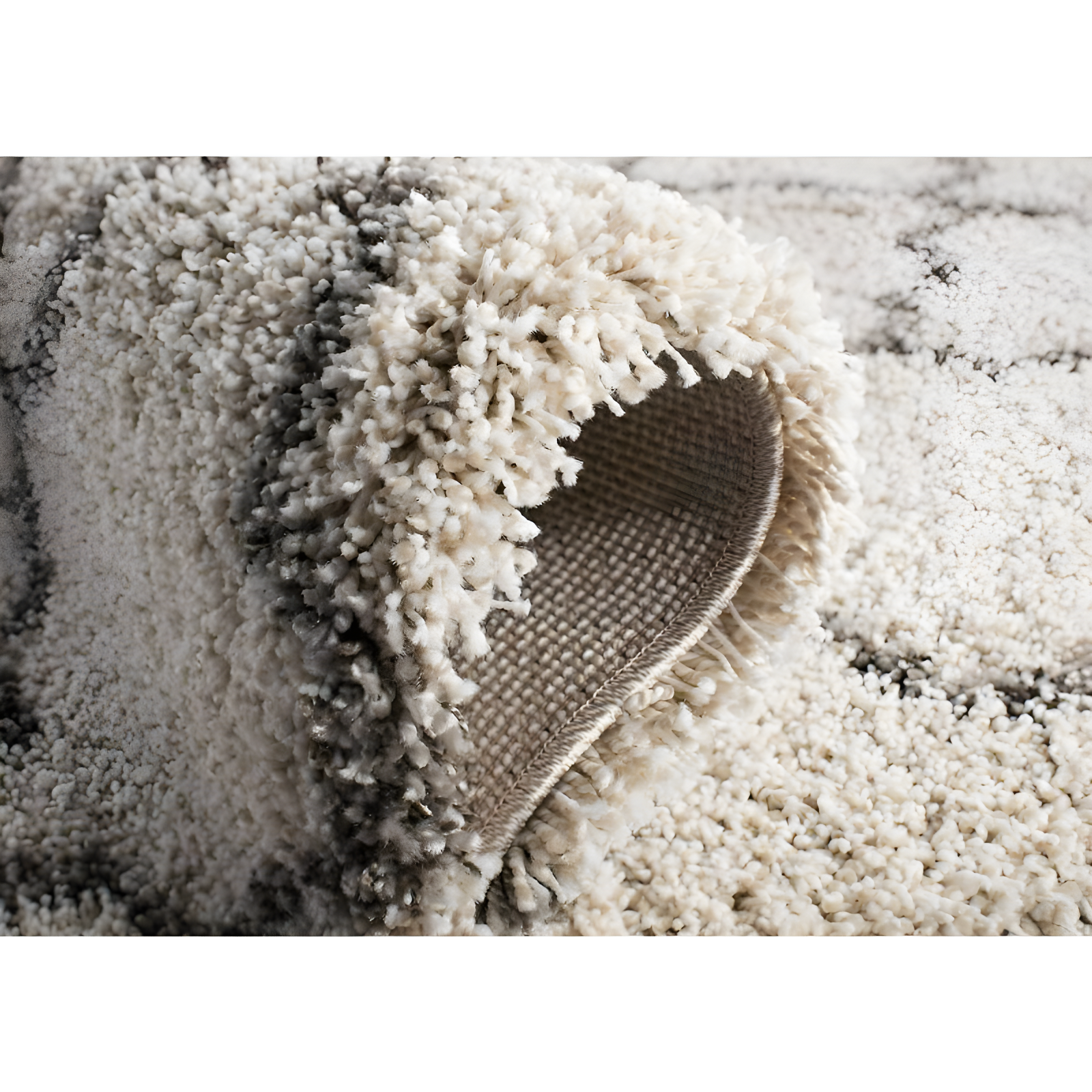 Hudson Shag SGH282 Power Loomed Indoor Area Rug - Ivory/Grey - 8'x10' - Safavieh