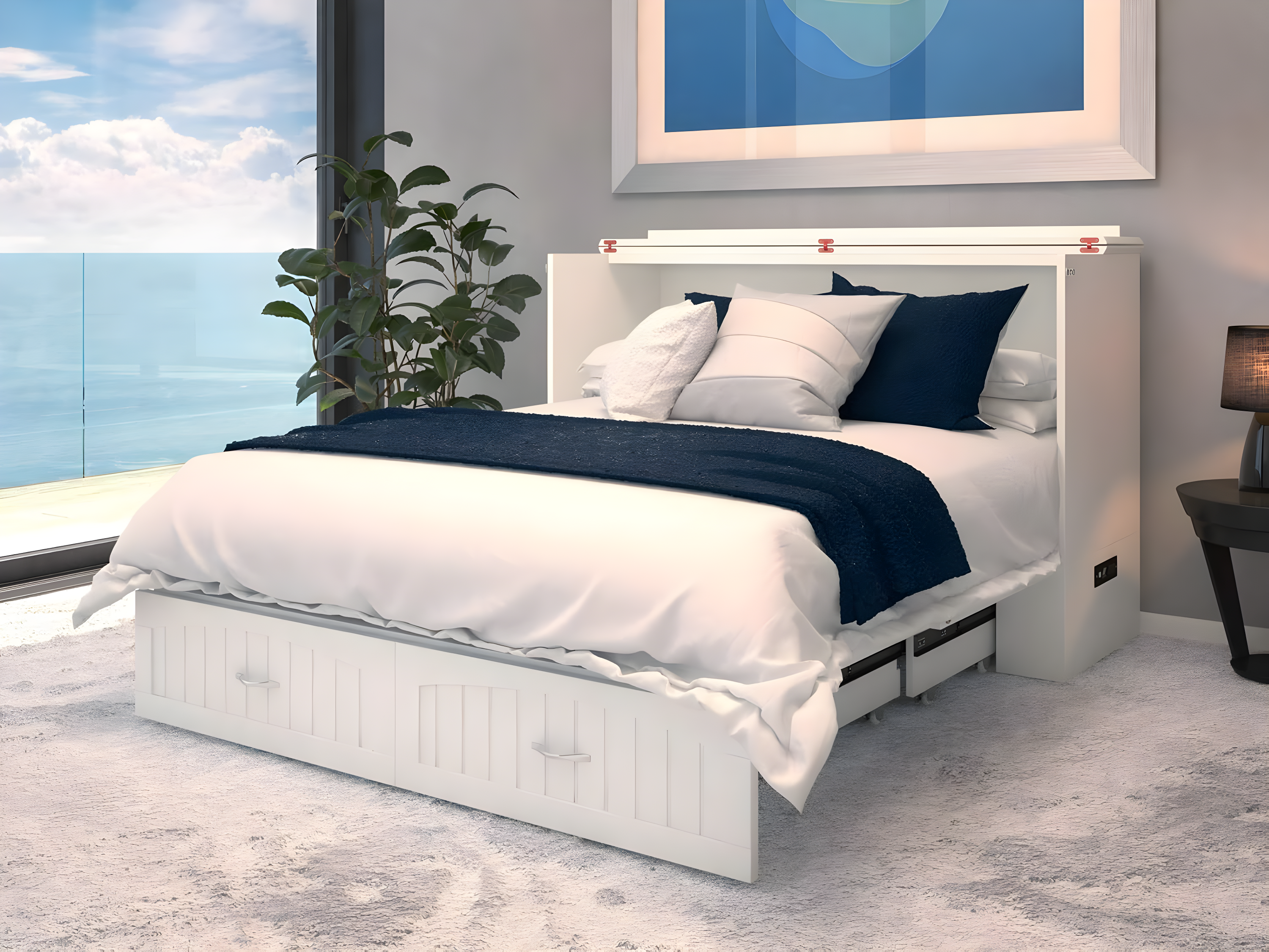 Southampton Murphy Bed Chest with USB Turbo Charger - AFI
