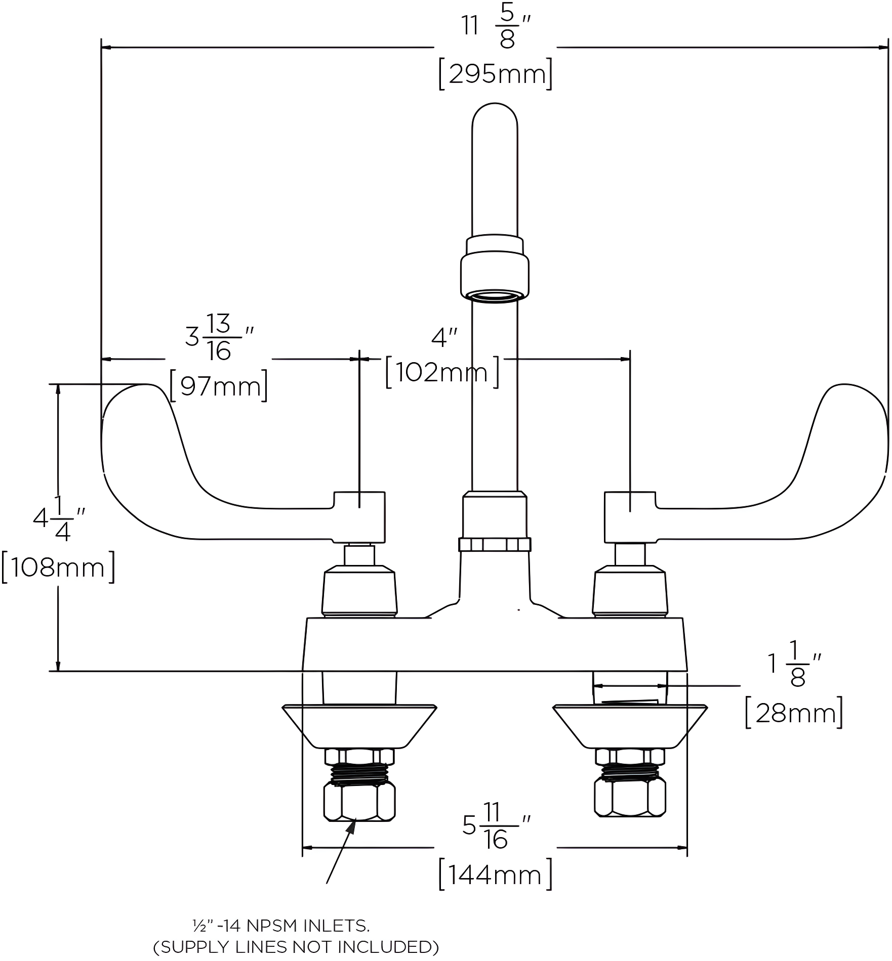 Centerset 2-handle Bathroom Faucet with Drain Assembly