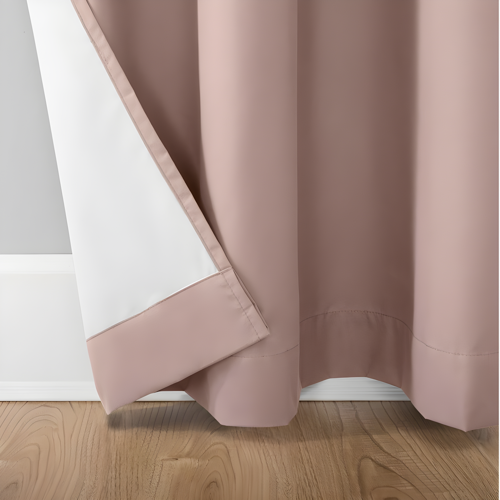 40"x63" Sun Zero 100% Blackout Cyrus Thermal Back Tab Curtain Panel Pink: Modern Solid Polyester Indoor Drapery