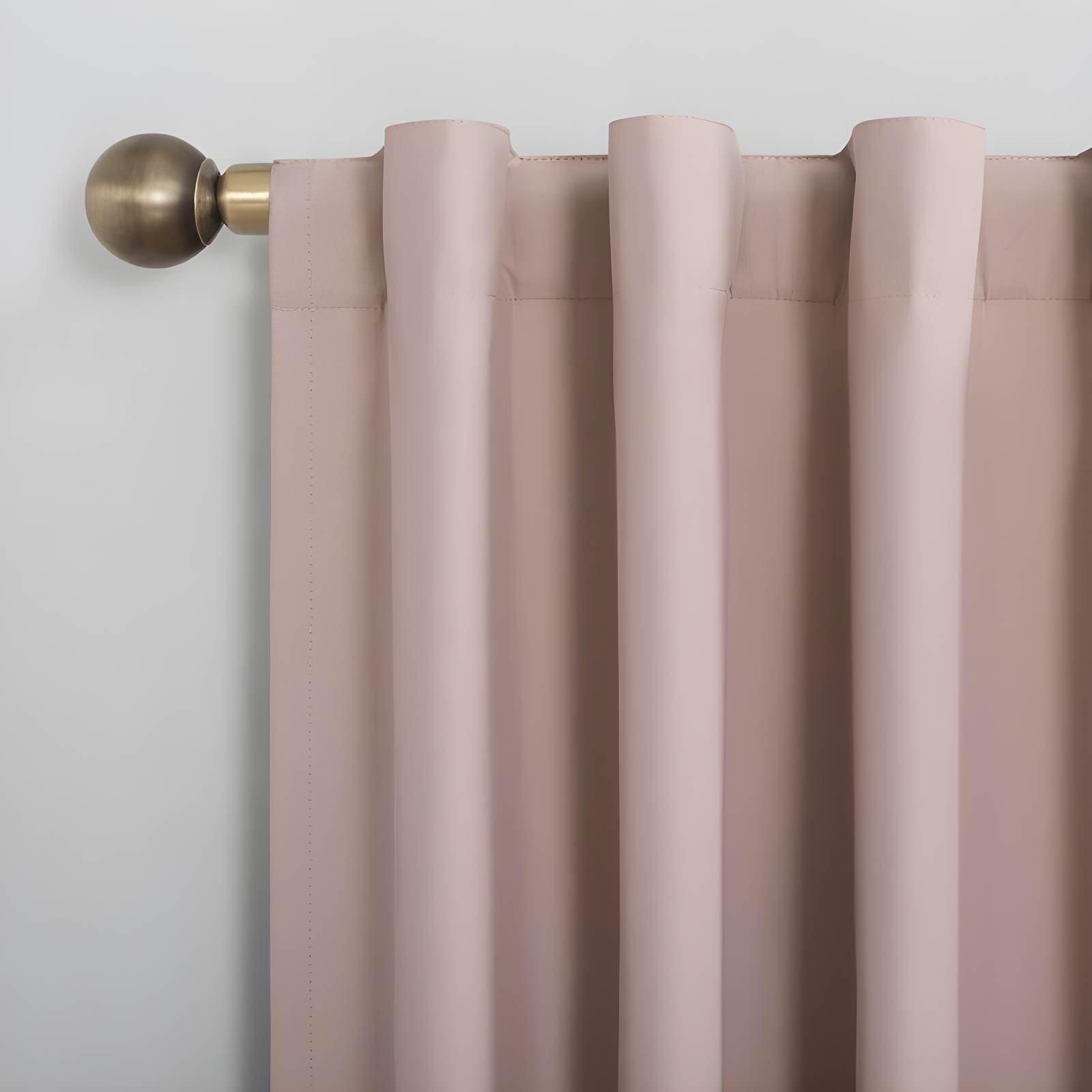 40"x63" Sun Zero 100% Blackout Cyrus Thermal Back Tab Curtain Panel Pink: Modern Solid Polyester Indoor Drapery