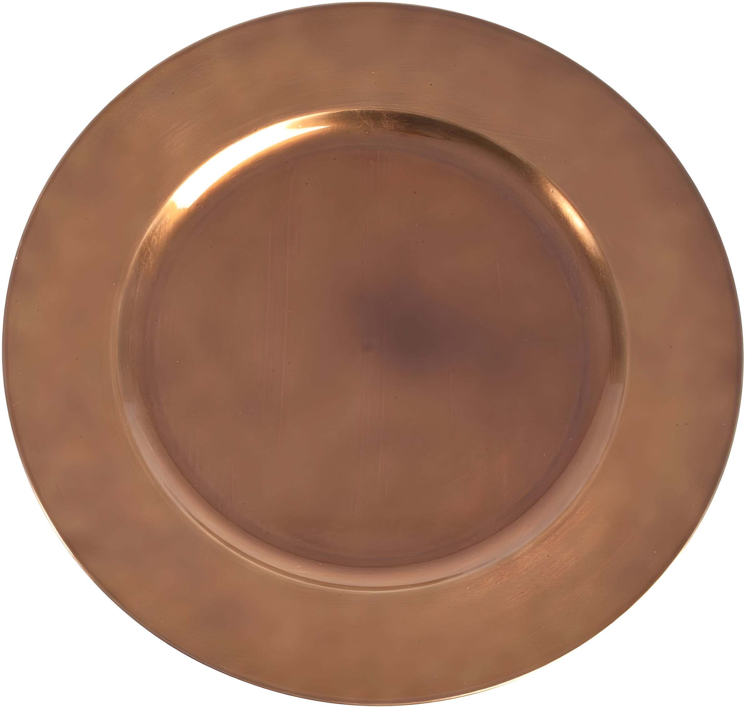 Saro Lifestyle Classic Solid Color Charger Plates, Copper, 13" Round