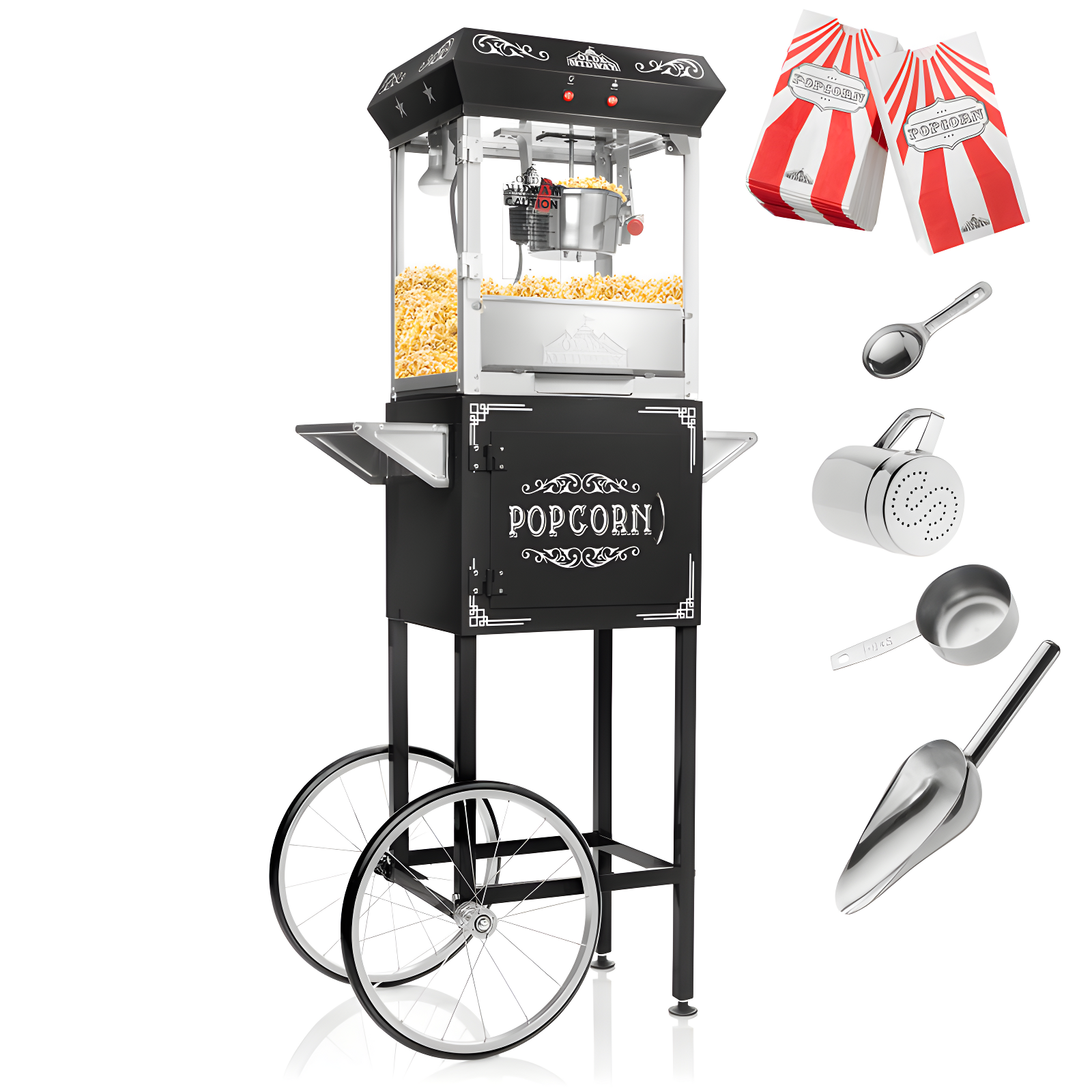 Olde Midway Olde Midway 6 Oz. Popcorn Machine Stand / Cart