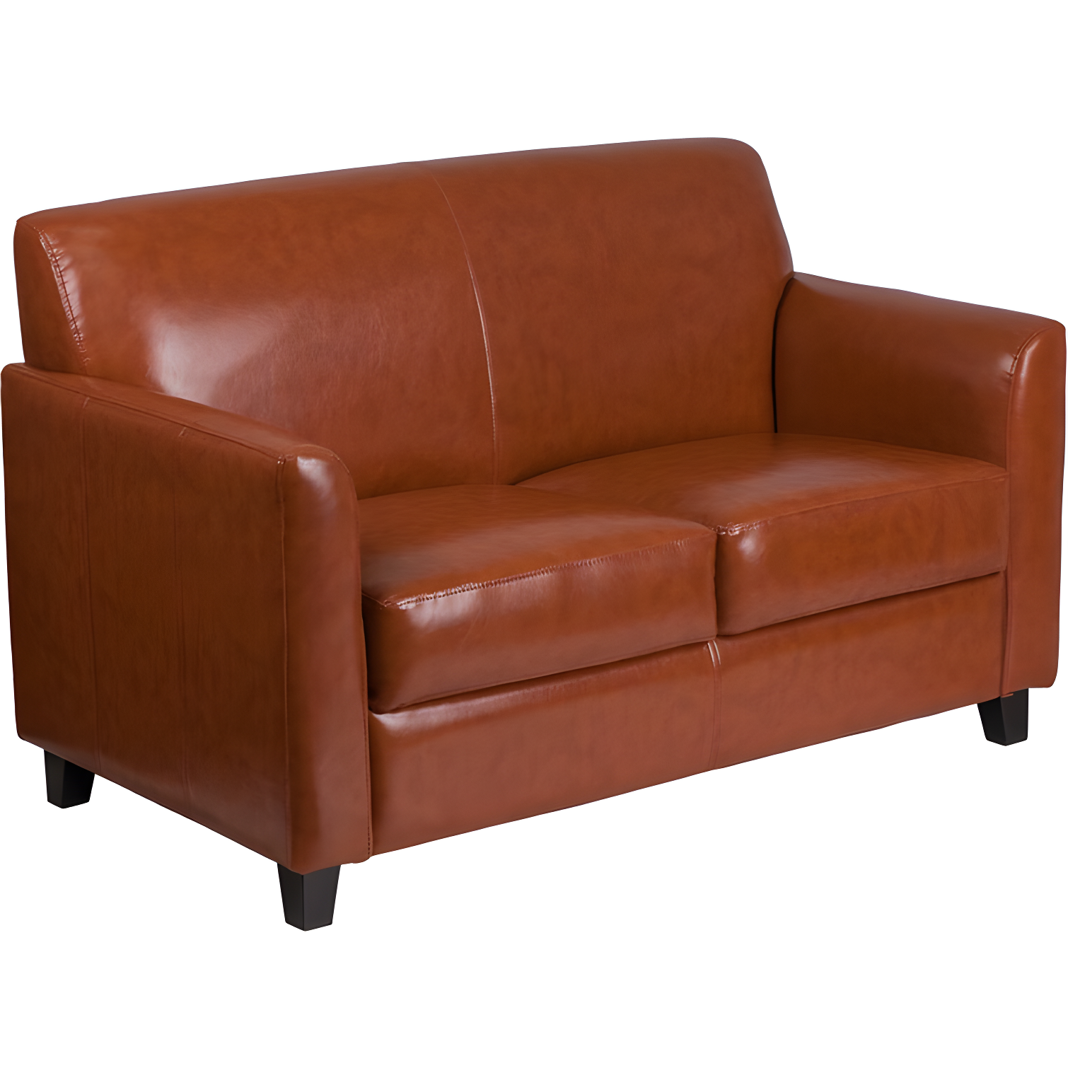 Hercules Junkersfeld 52" Modern LeatherSoft Upholstered Reception Loveseat