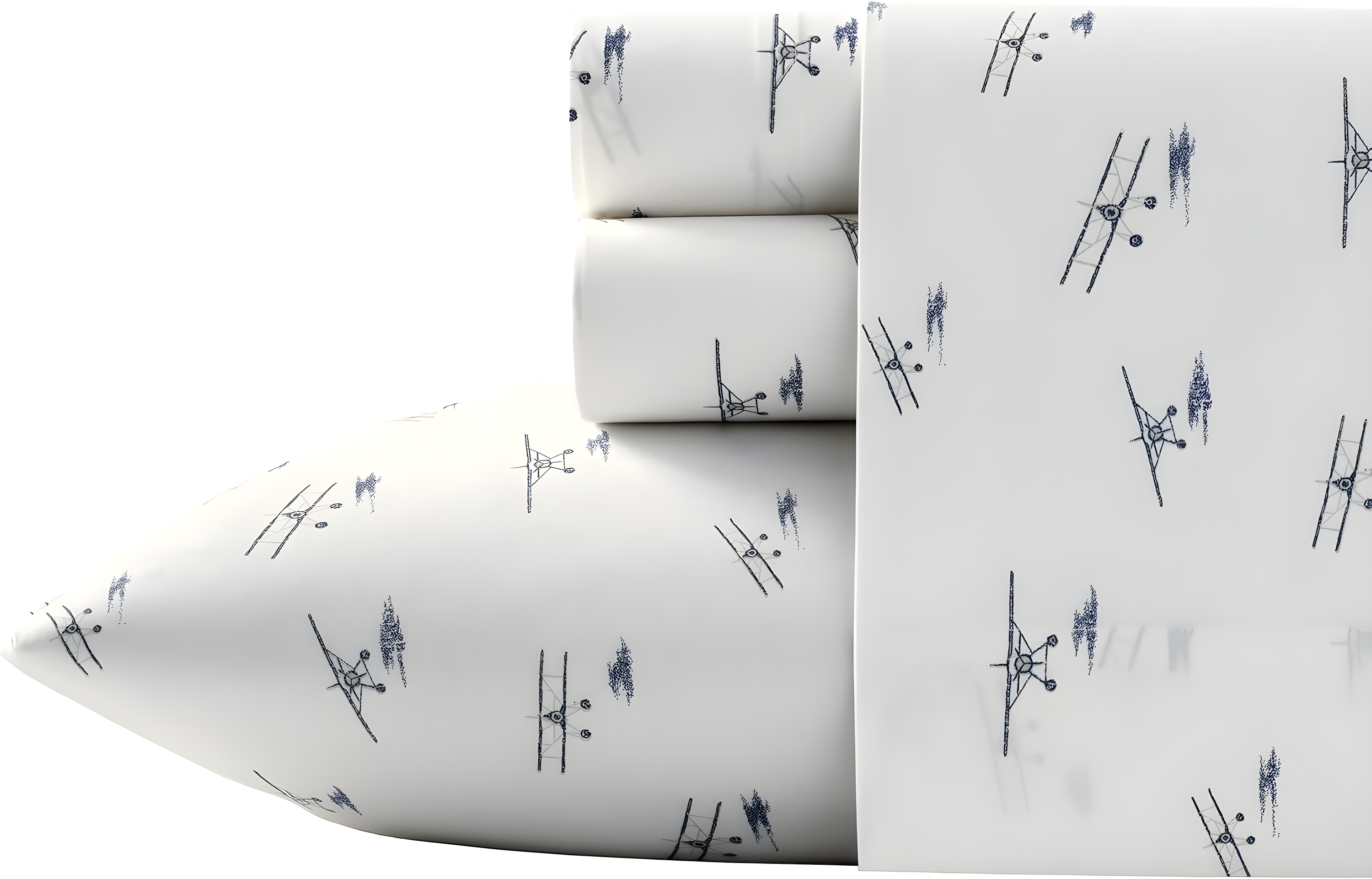 Full Printed Pattern Percale Cotton Sheet Set Sea Planes - Eddie Bauer