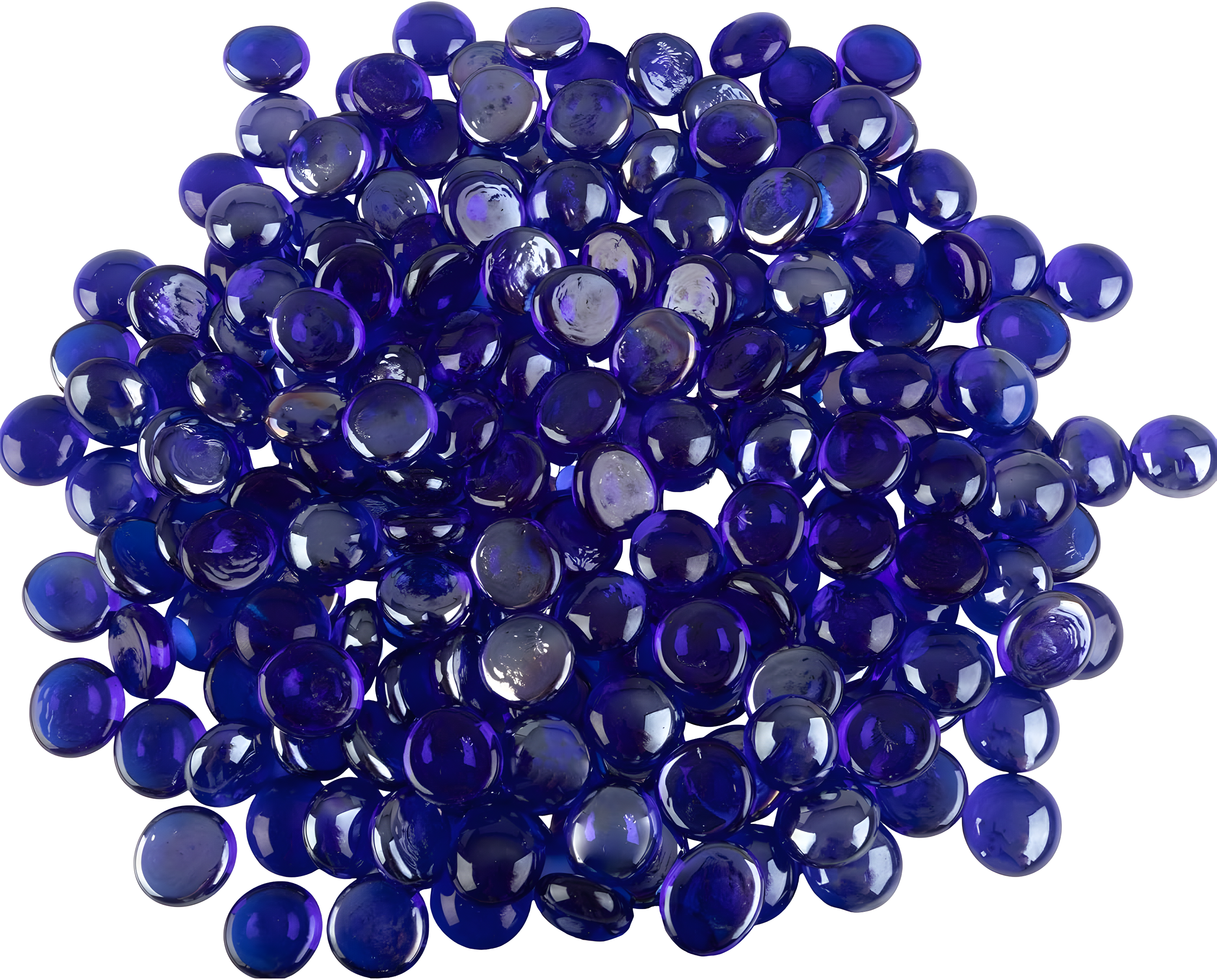 Home-Complete 10.47 lbs .75" Marbles Fire Glass Blue