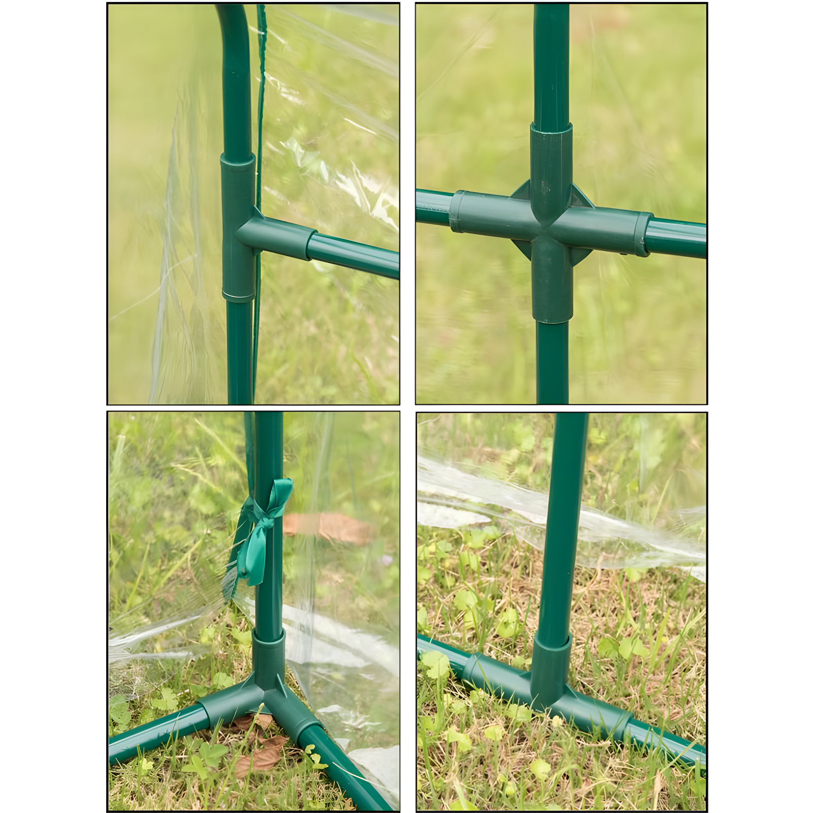 Gardenised Green Outdoor Waterproof Portable Plant Greenhouse with 2 Clear Zippered Windows, Medium
