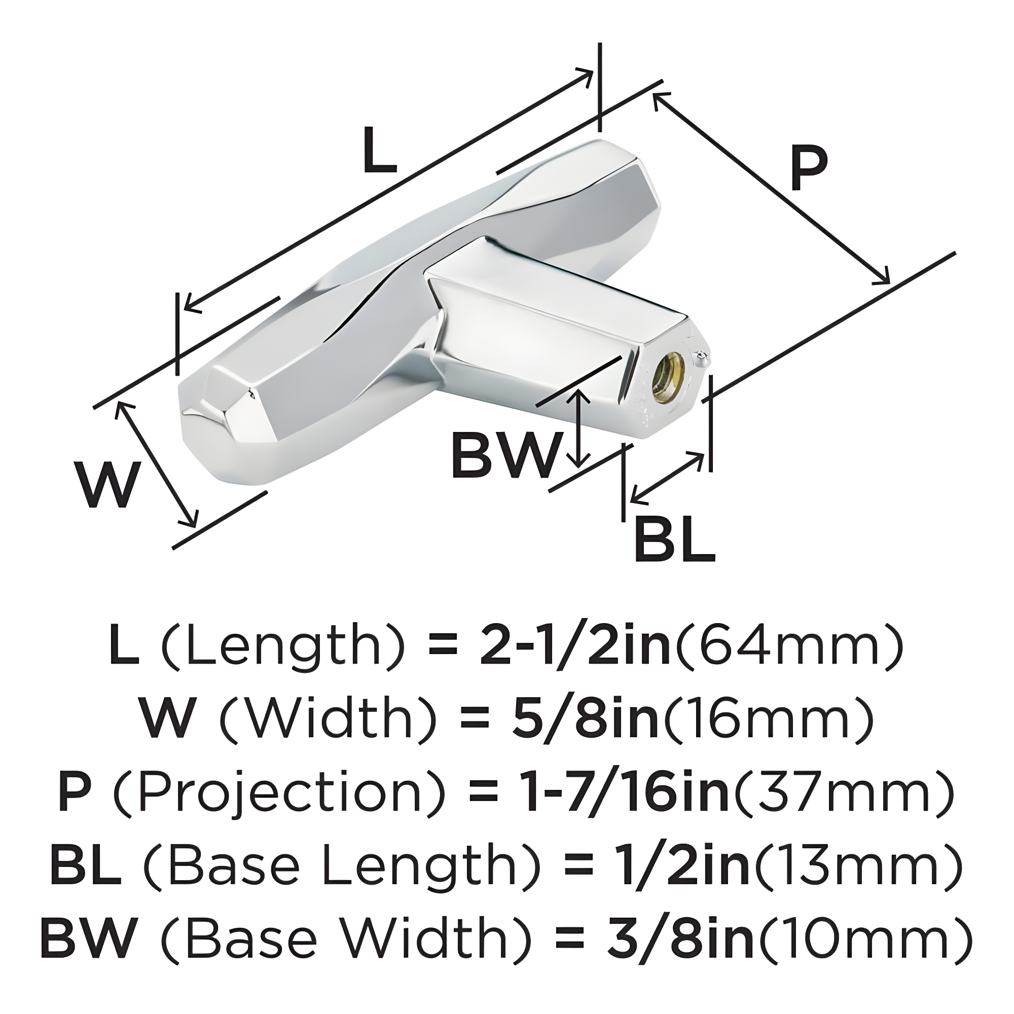 St. Vincent 1 7/16" Length Bar Knob