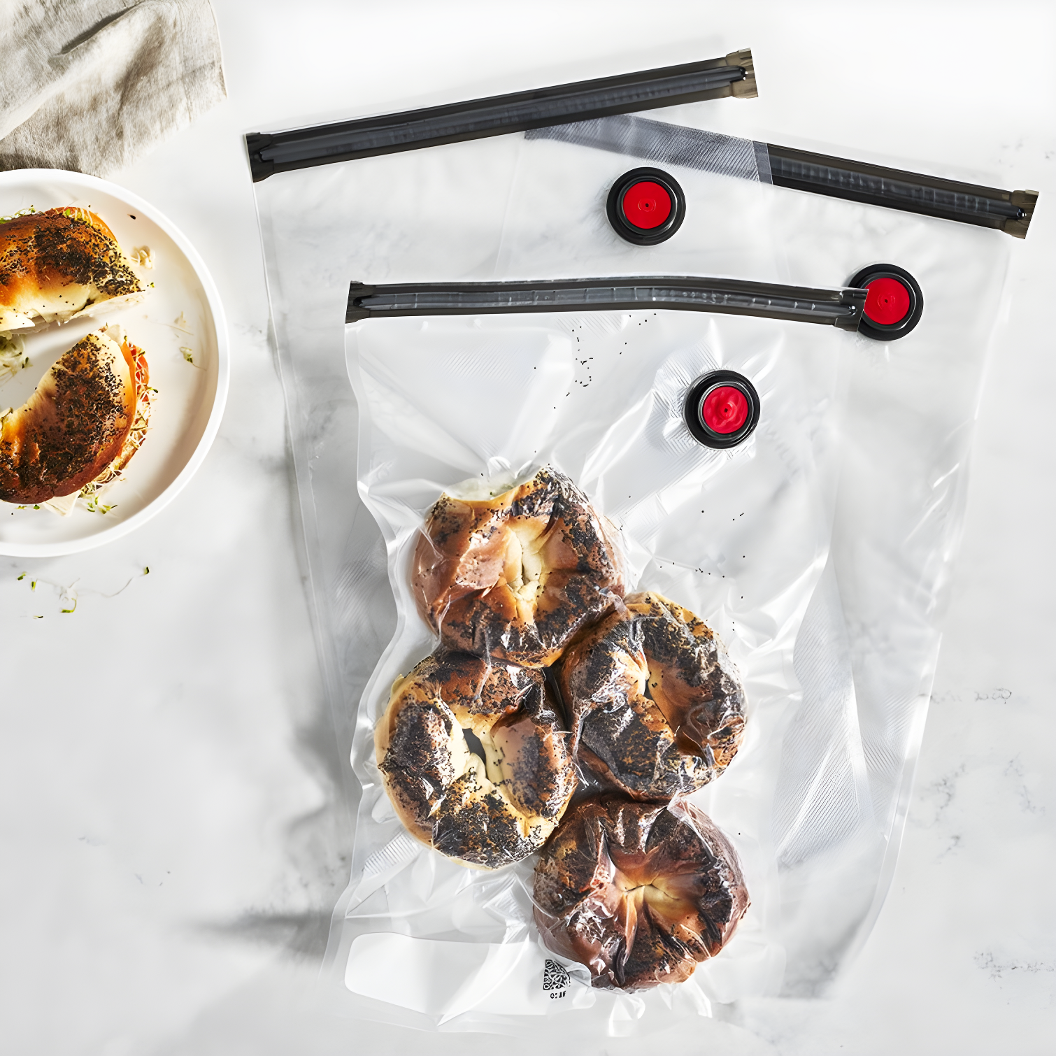 ZWILLING J.A. Henckels ZWILLING Fresh & Save Large Vacuum Sealer Bags, 2 1/4 Gallon, Reusable Sous Vide Bags, Meal Prep (Set of 3)