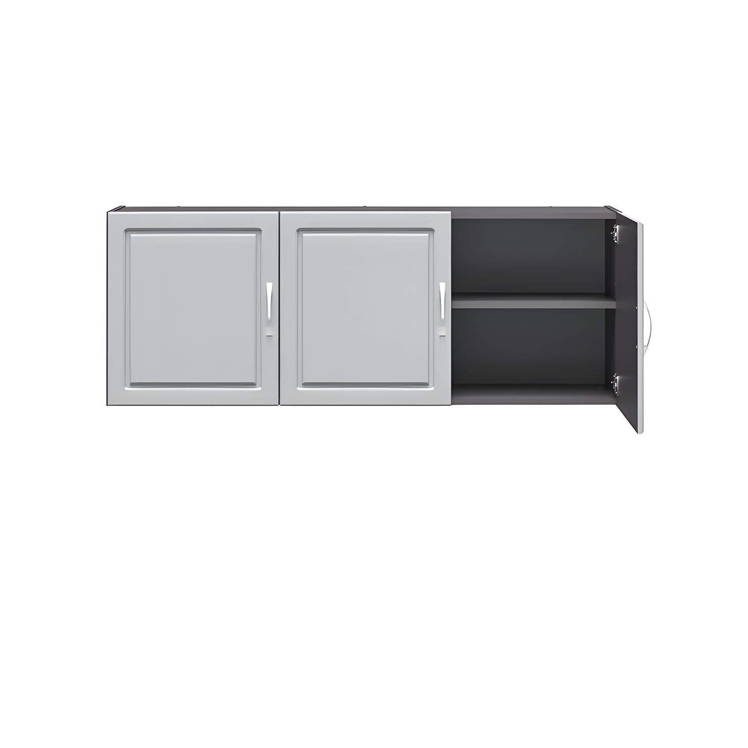 Kendall 54" Wall Cabinet, Graphite Gray/Light Gray