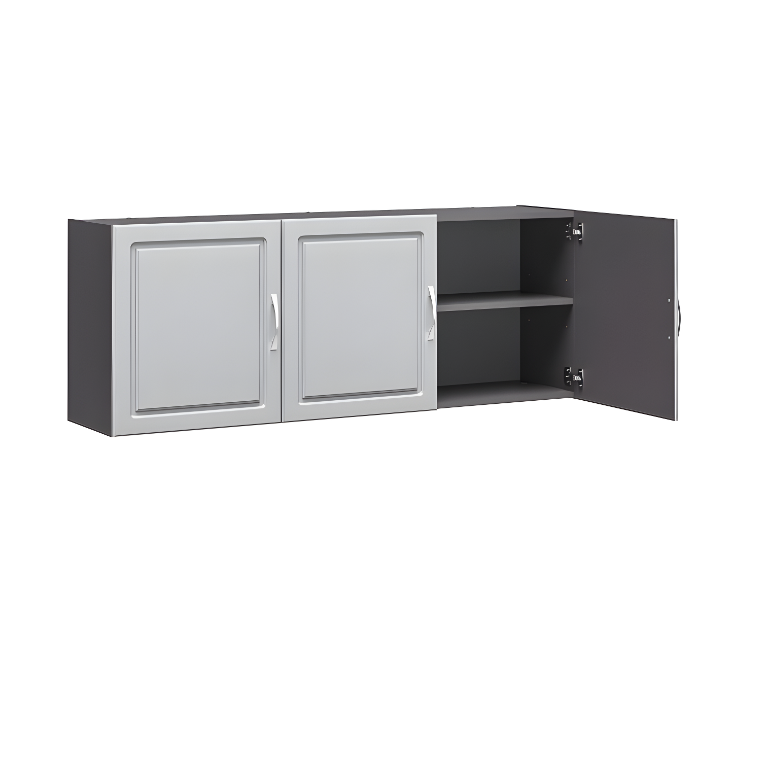 Kendall 54" Wall Cabinet, Graphite Gray/Light Gray