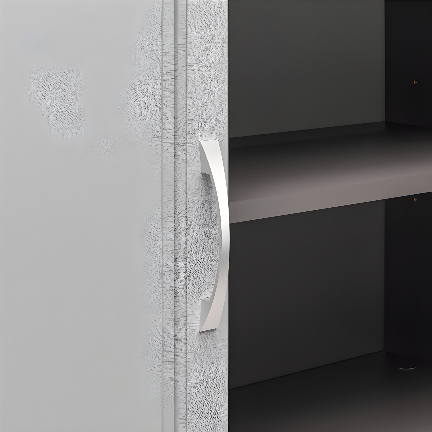 Kendall 54" Wall Cabinet, Graphite Gray/Light Gray