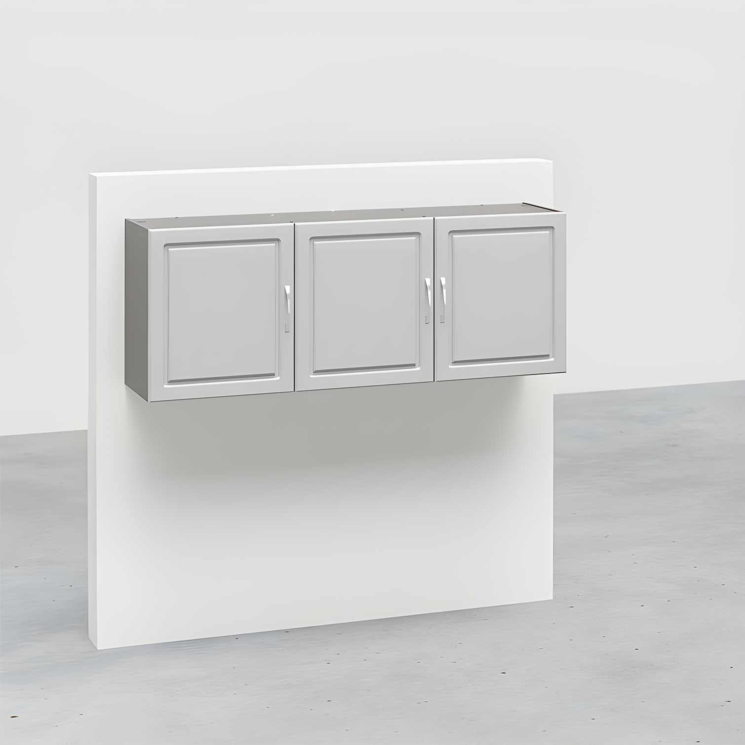 Kendall 54" Wall Cabinet, Graphite Gray/Light Gray