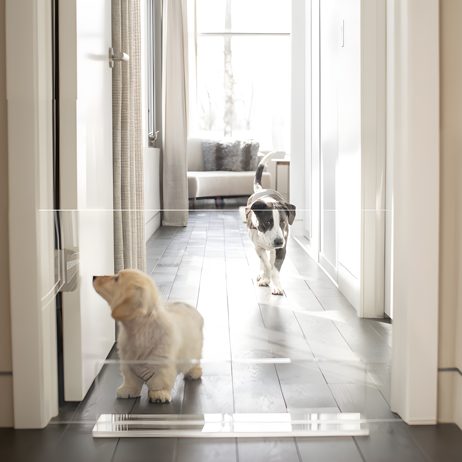 Low Clear Pet Gate Panel