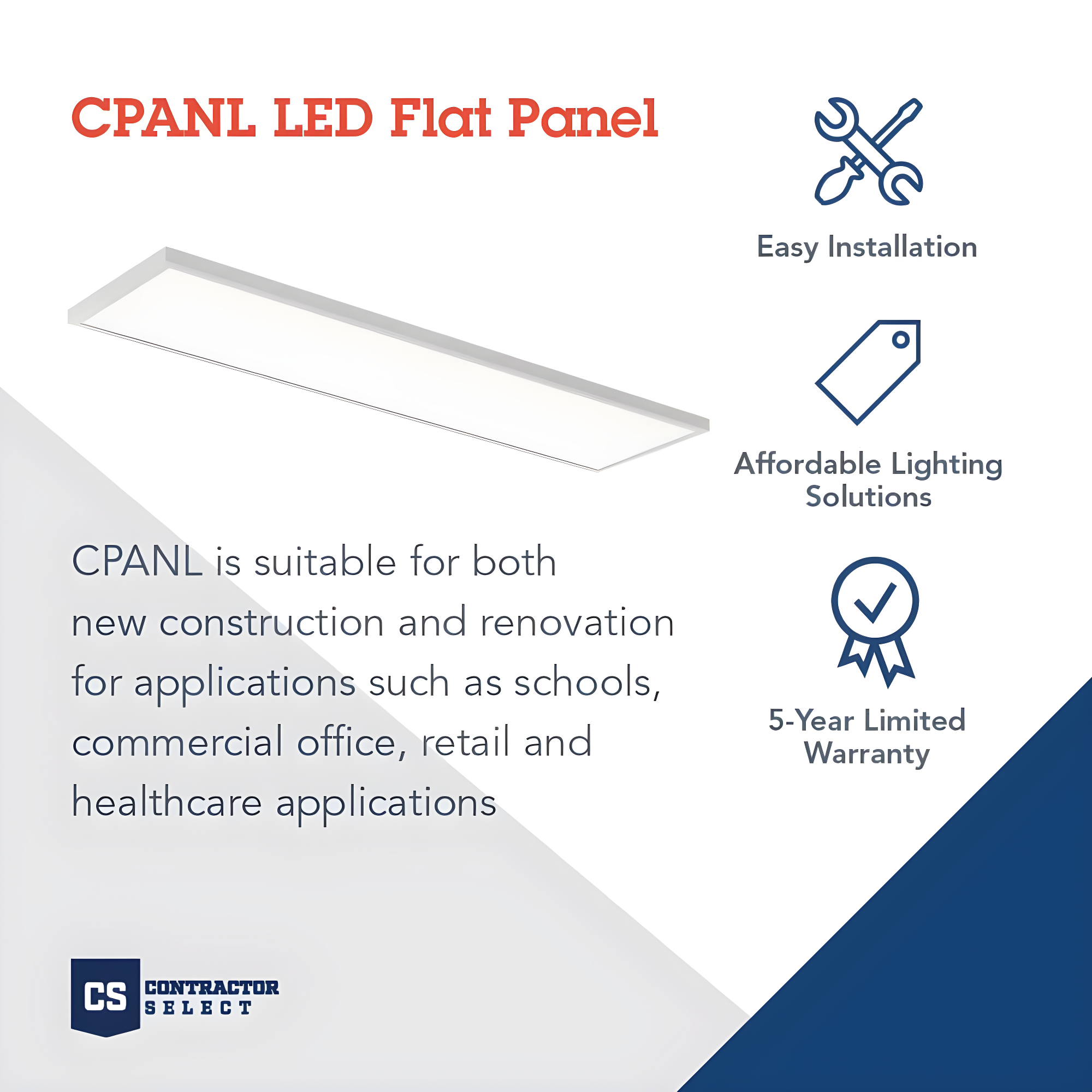 Dimmable Square Flat Panel Ceiling Light