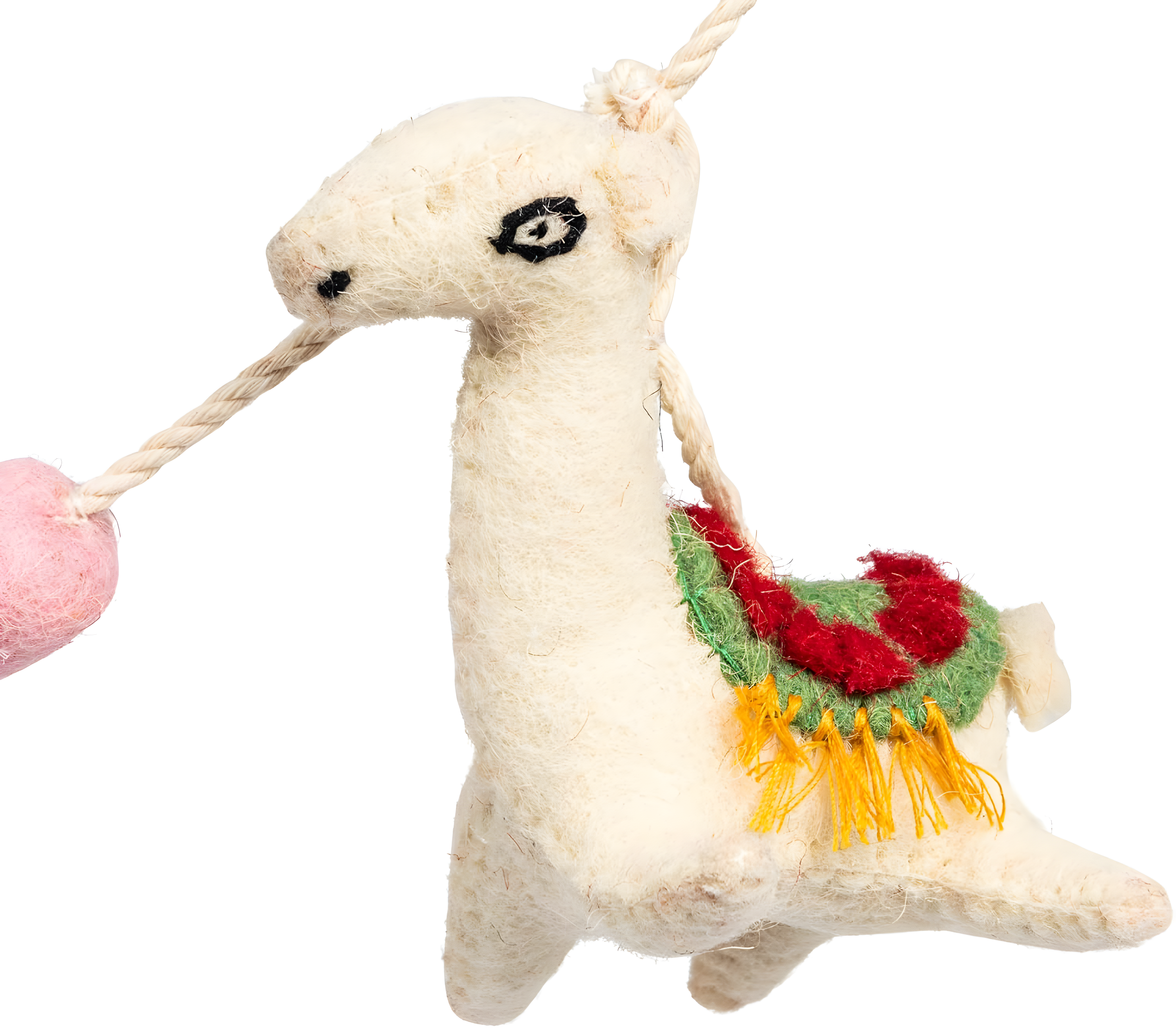 Bloomingville Multicolor Wool Felt Animal Shaped Garland