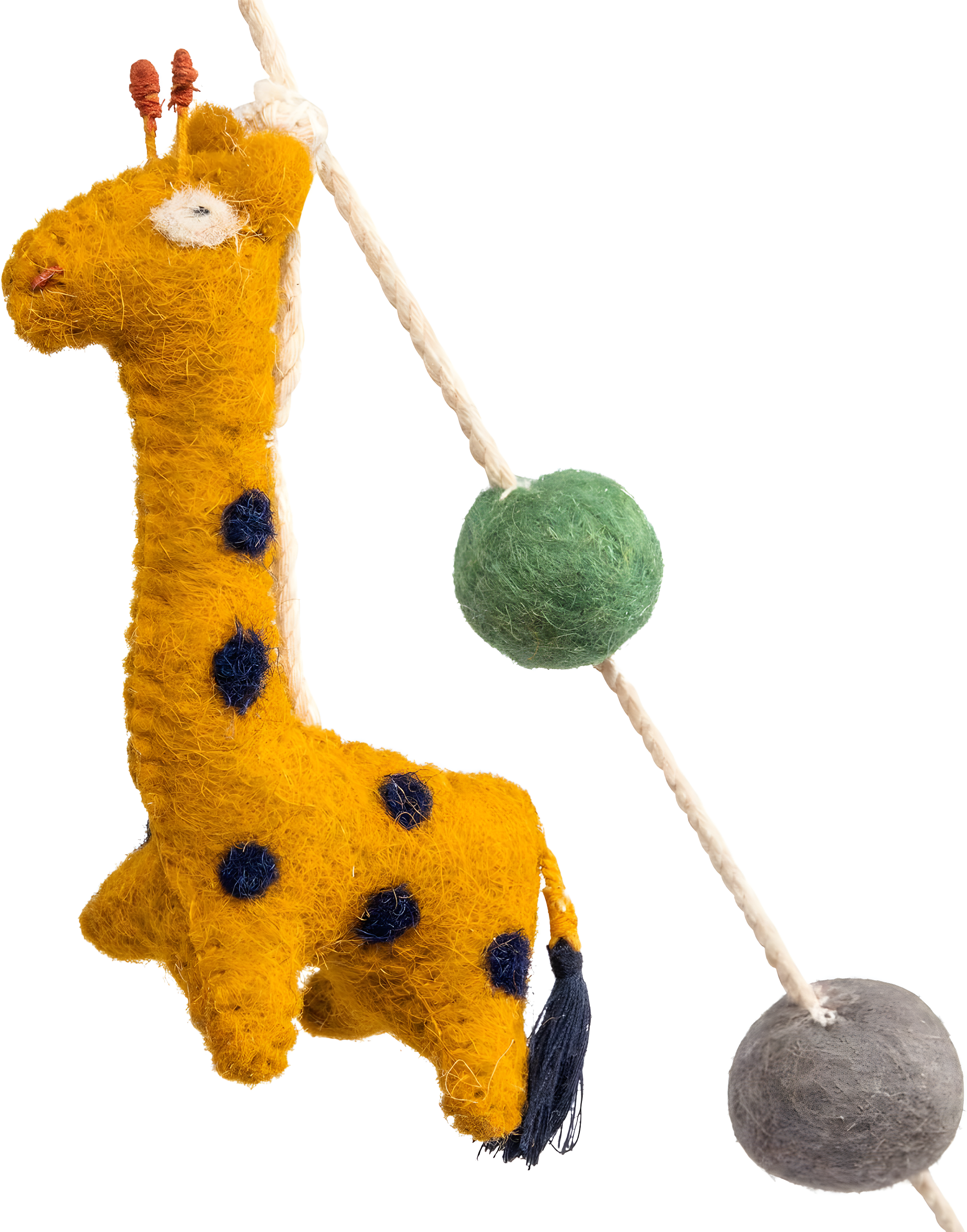 Bloomingville Multicolor Wool Felt Animal Shaped Garland