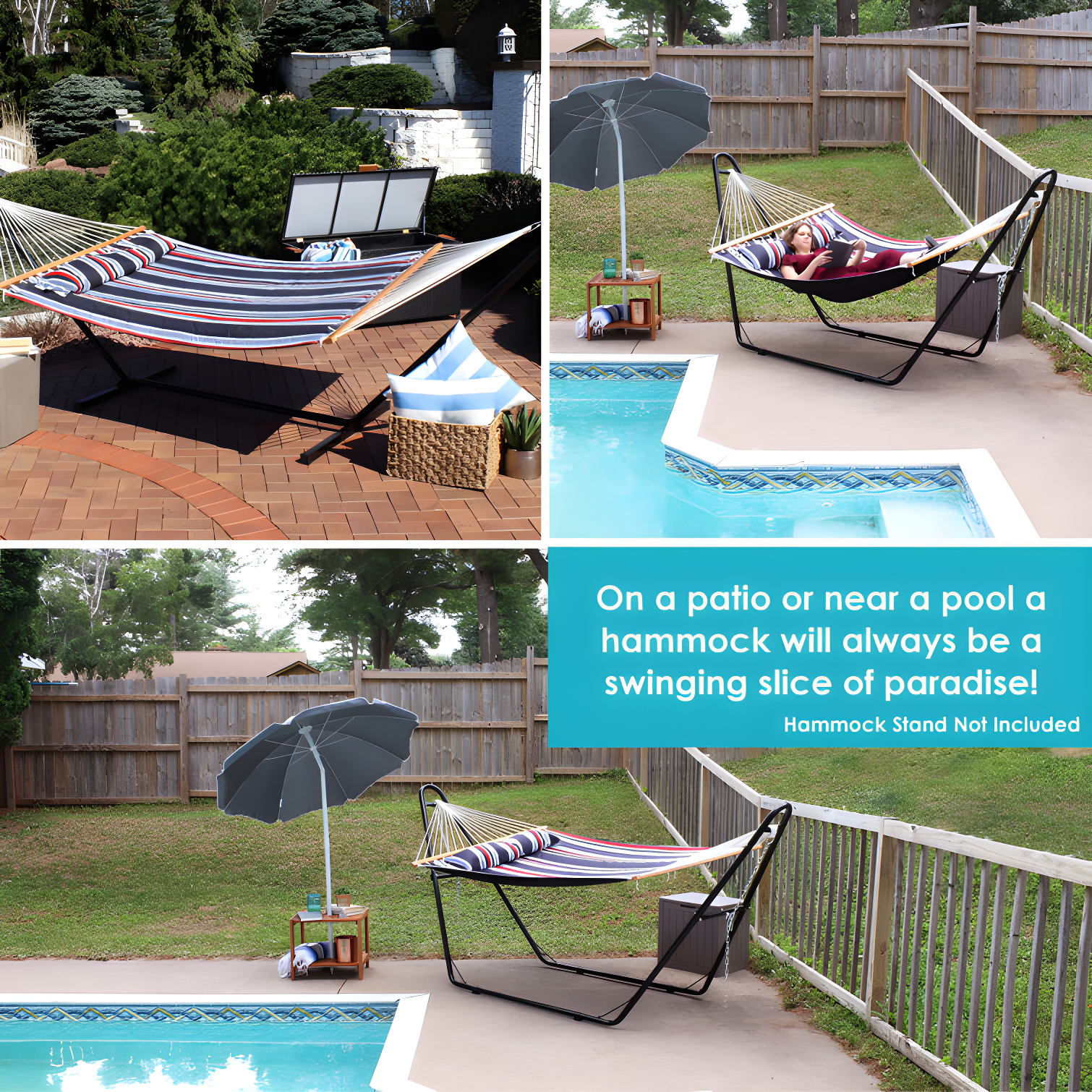 2-Person Quilted Polyester Spreader Bar Hammock