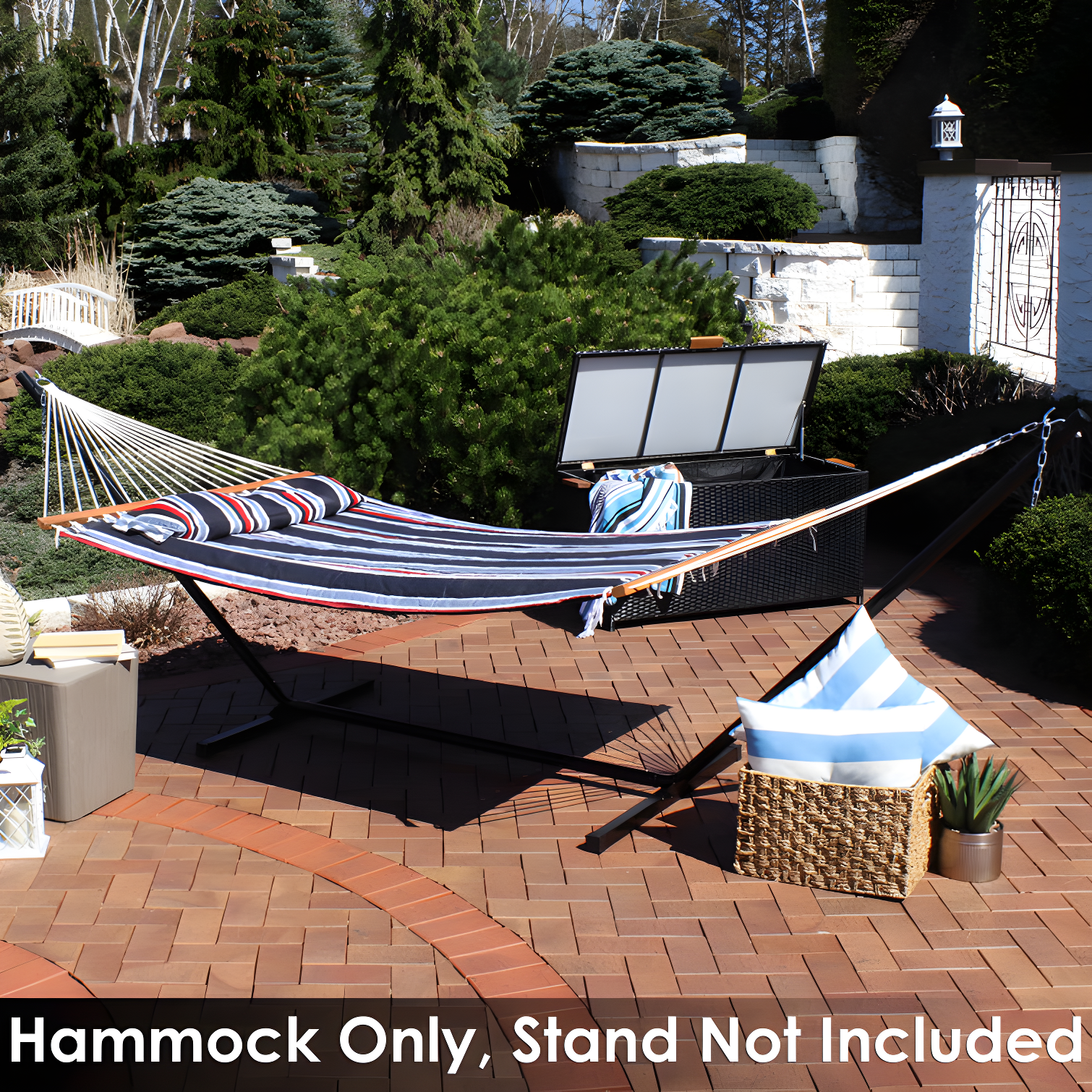2-Person Quilted Polyester Spreader Bar Hammock