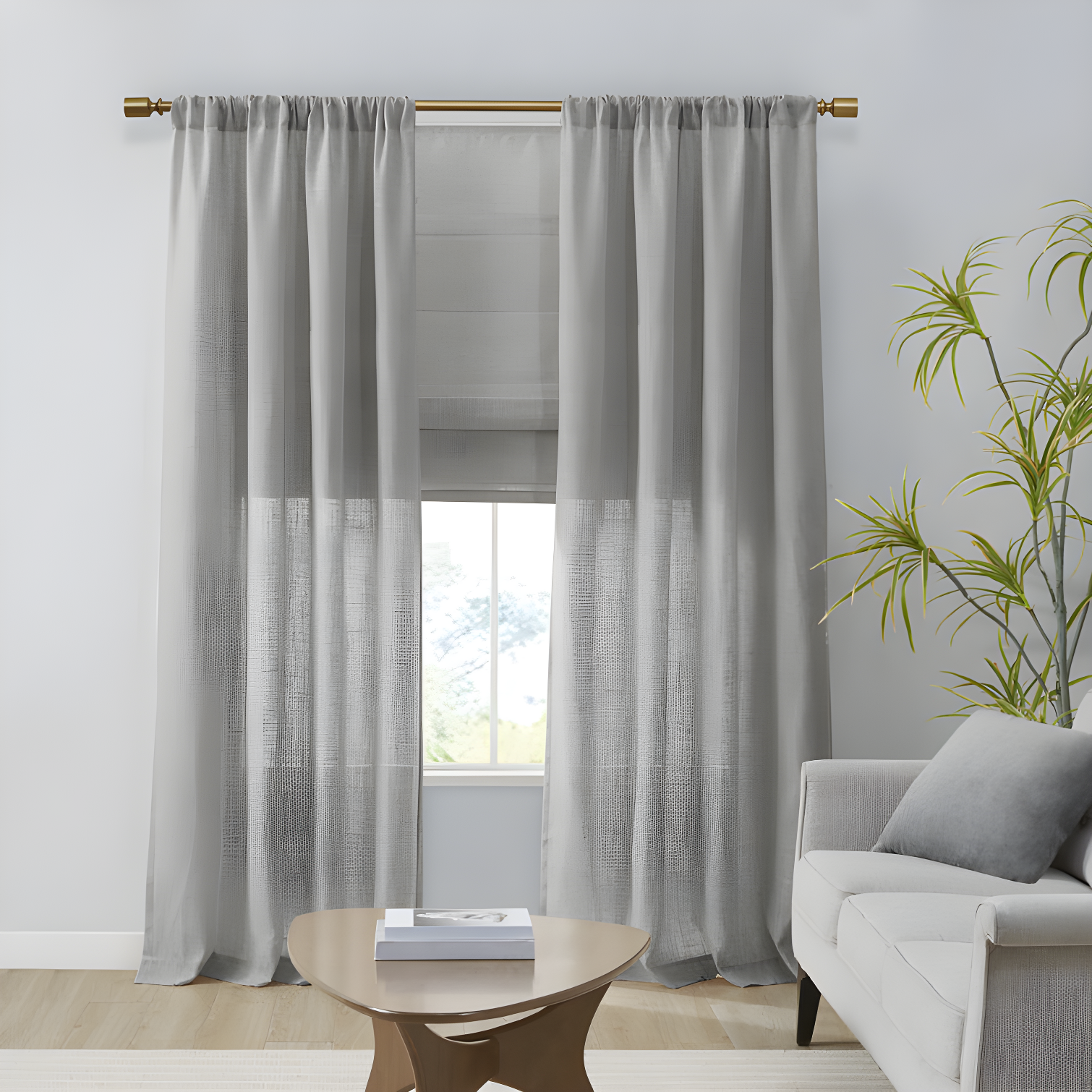 Kyler Linen Blend Light Filtering Single Roman Shade