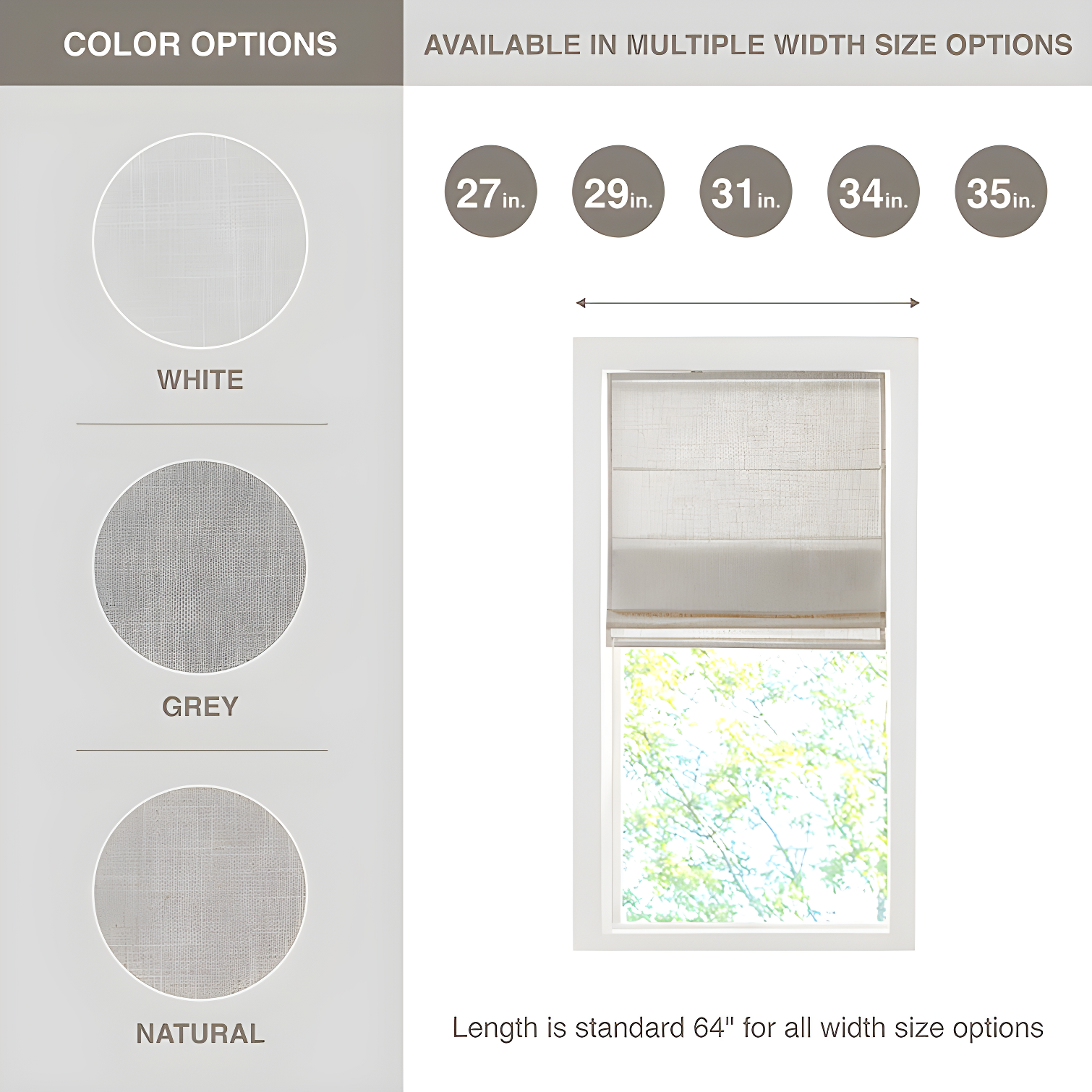 Kyler Linen Blend Light Filtering Single Roman Shade