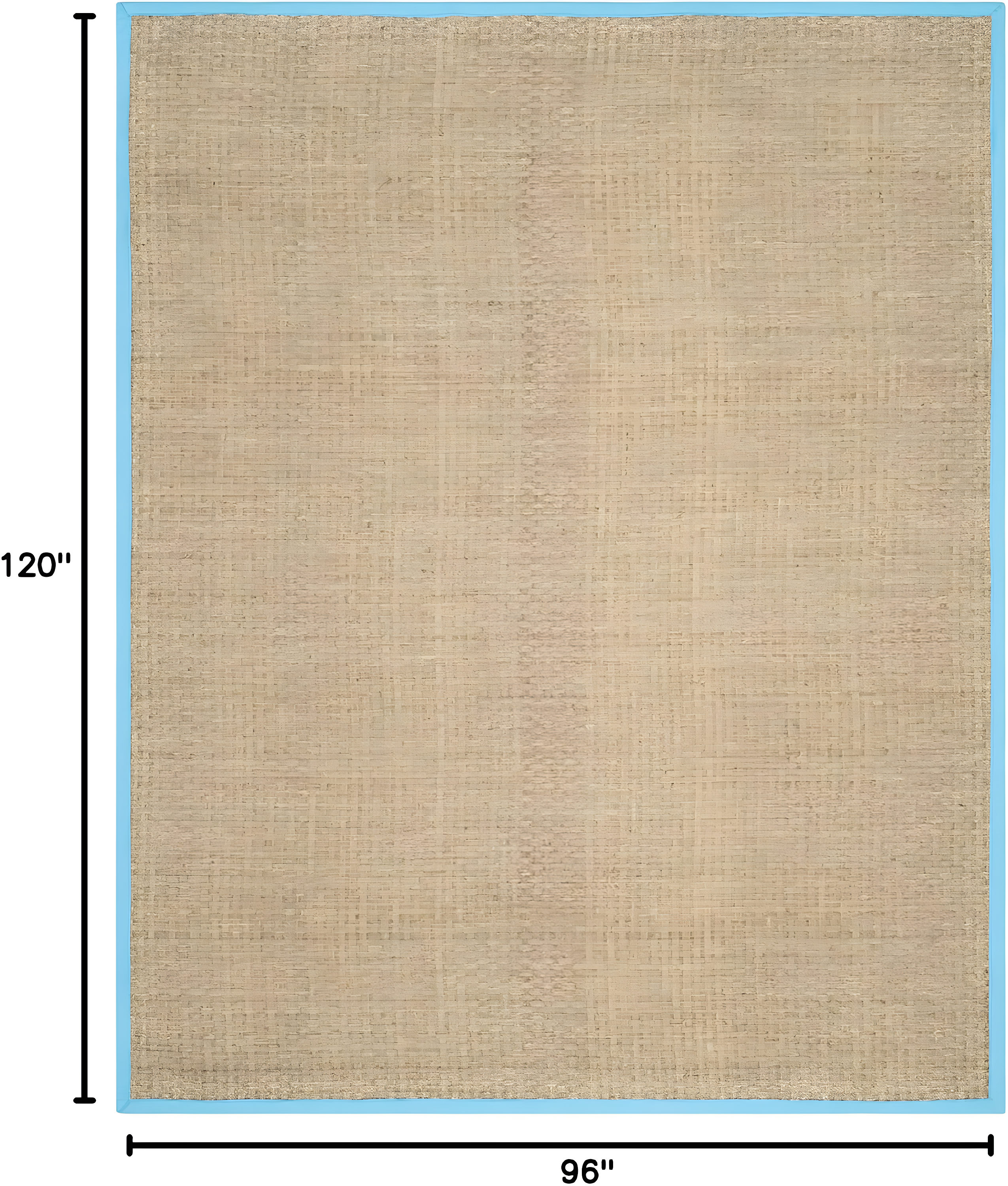 Natural Fiber NF114 Power Loomed Area Rug - Natural/Turquoise - 8'x10' - Safavieh.
