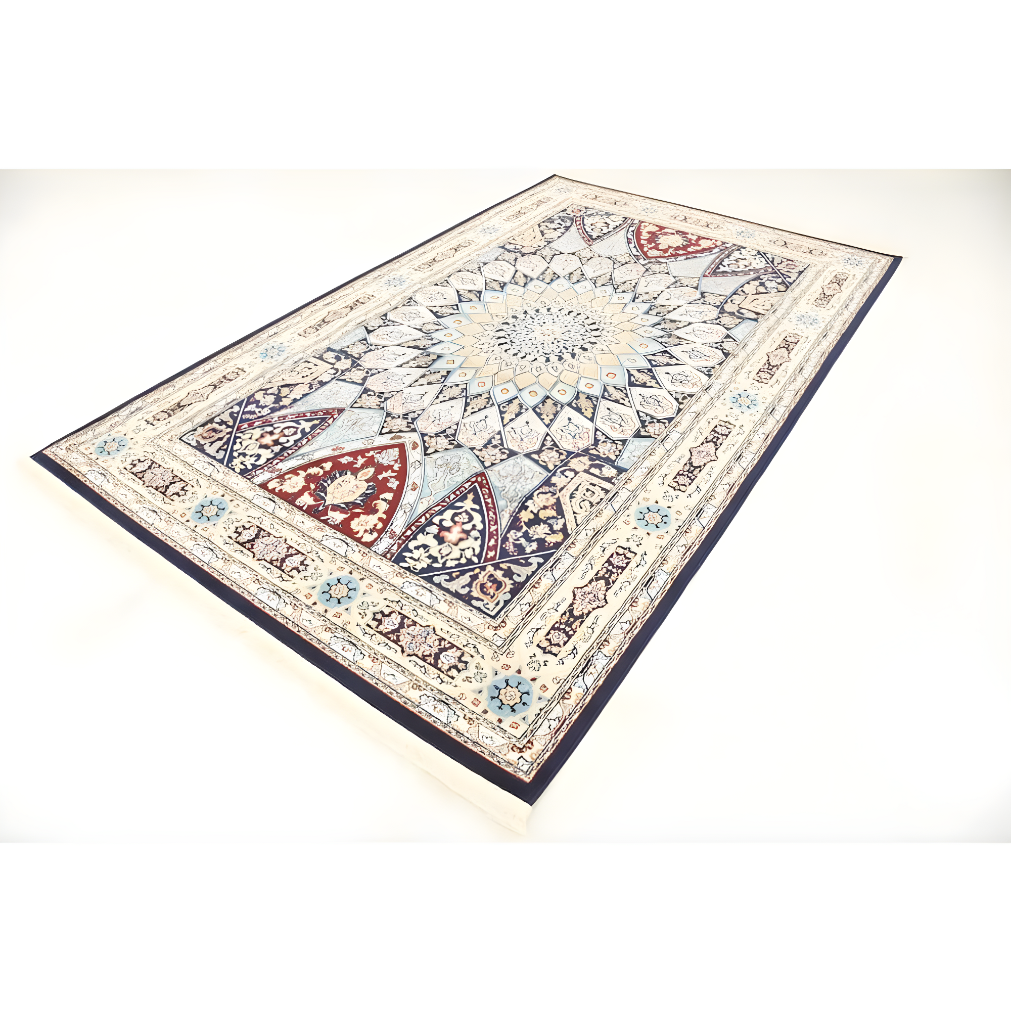 Unique Loom Narenj Collection Area Rug - Adams (5' 1" x 8' Rectangle Navy Blue/Beige)
