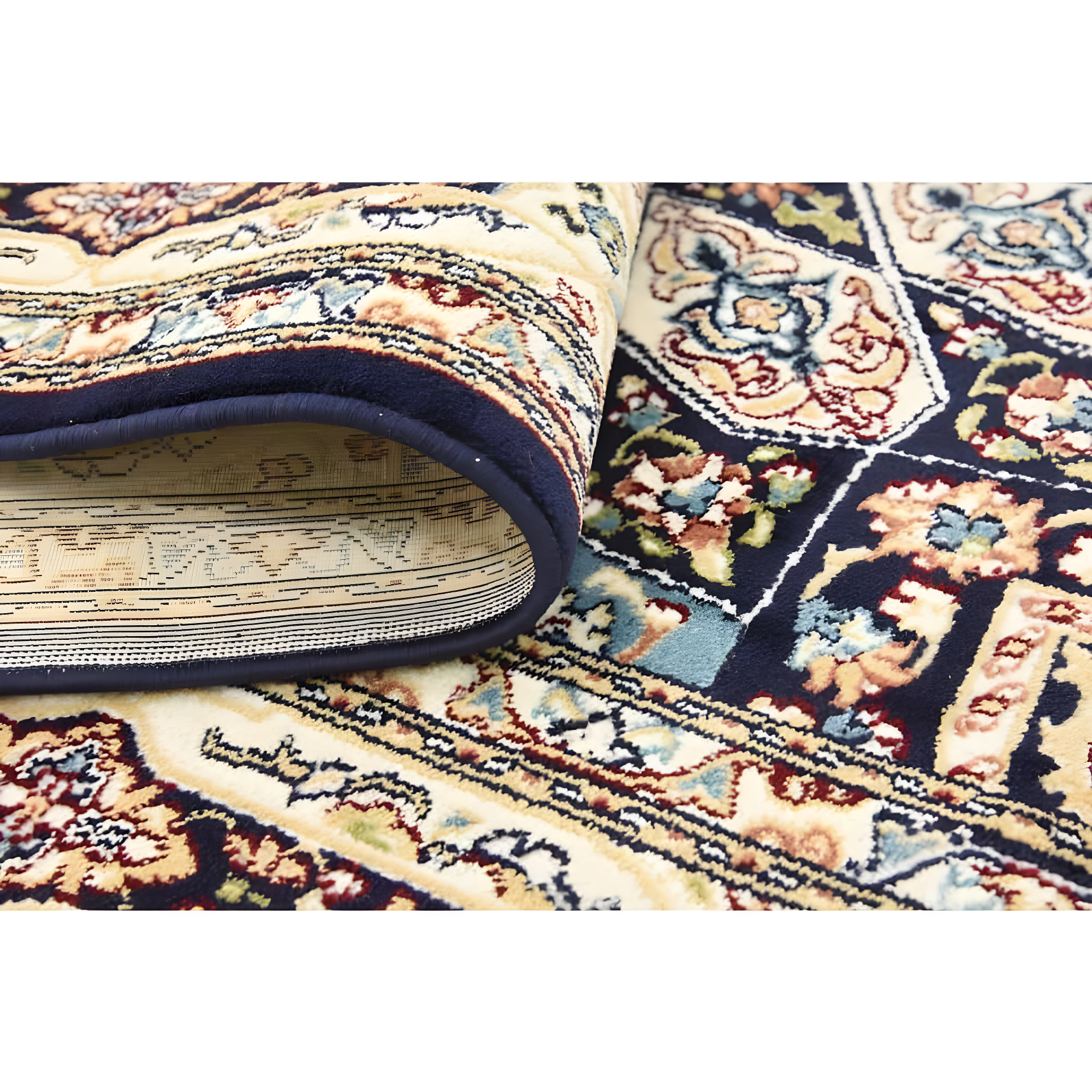 Unique Loom Narenj Collection Area Rug - Adams (5' 1" x 8' Rectangle Navy Blue/Beige)