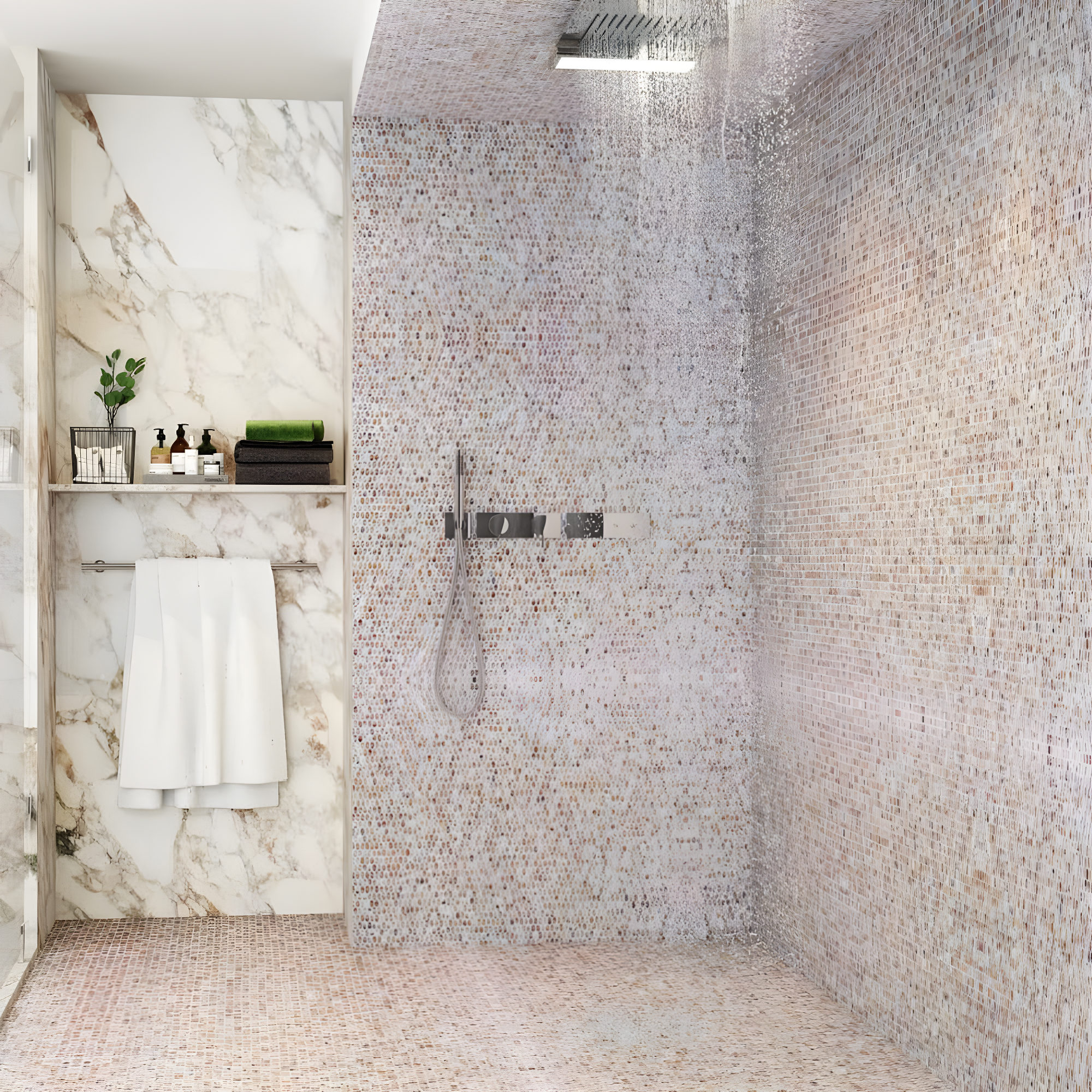 Whisper 11.61" x 11.73" Polished Mini Picket Glass Mosaic Wall Tile (0.94 Sq. Ft. / each)