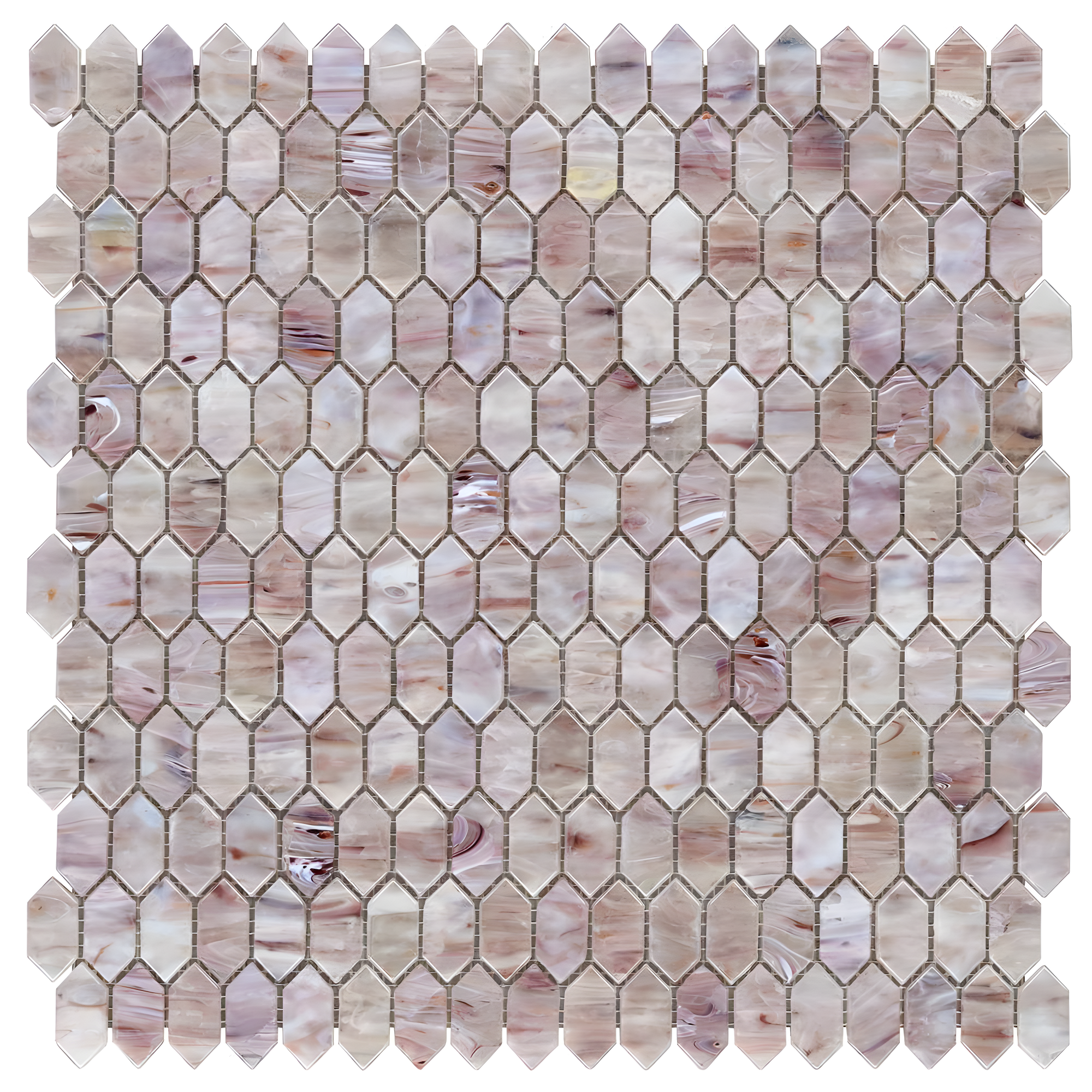 Whisper 11.61" x 11.73" Polished Mini Picket Glass Mosaic Wall Tile (0.94 Sq. Ft. / each)