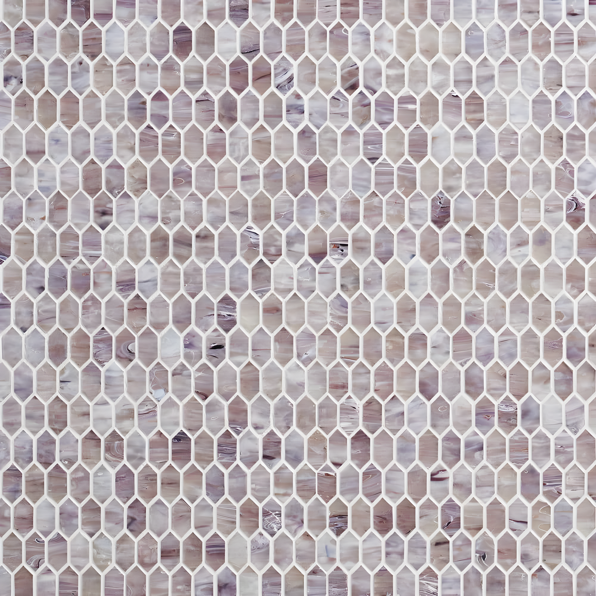 Whisper 11.61" x 11.73" Polished Mini Picket Glass Mosaic Wall Tile (0.94 Sq. Ft. / each)