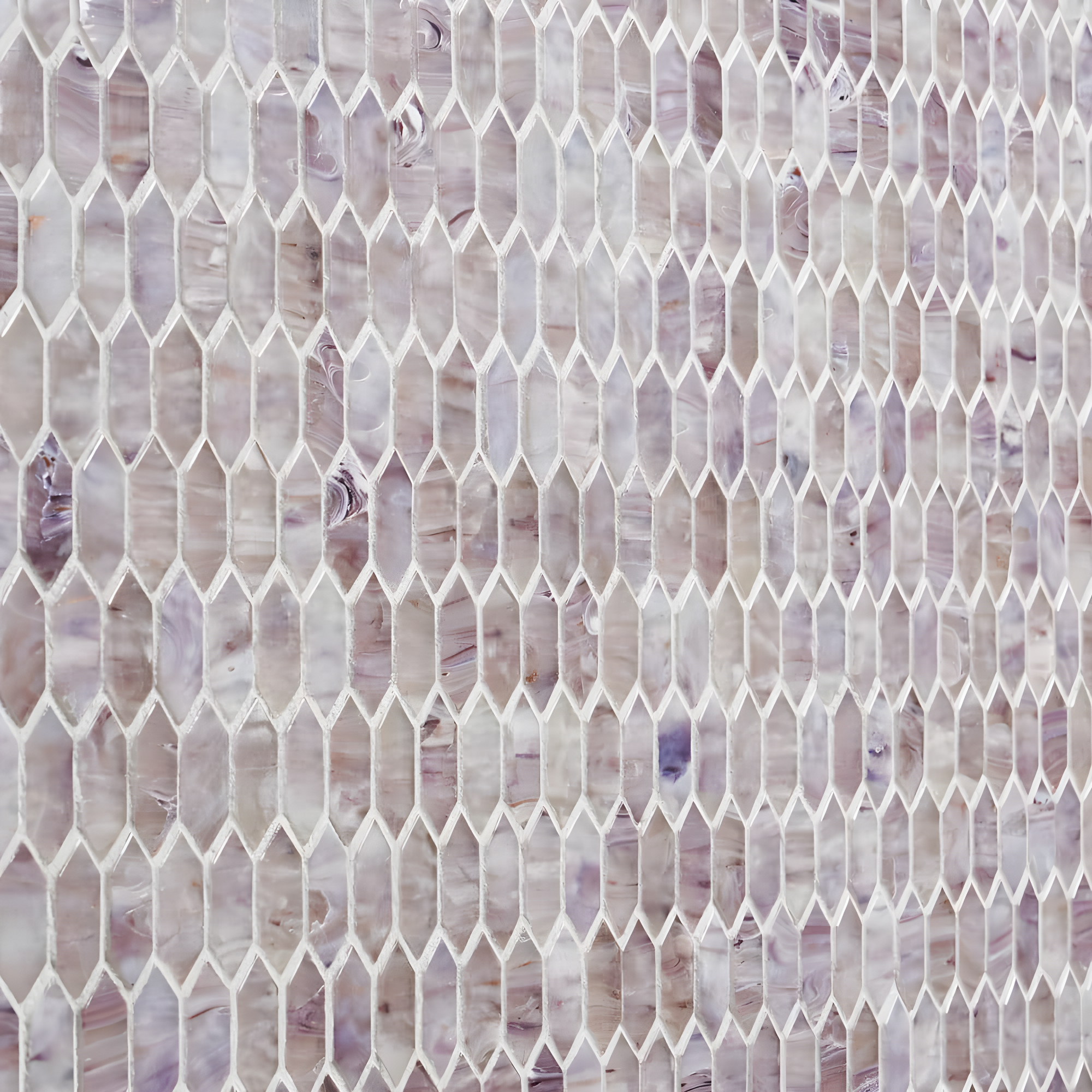 Whisper 11.61" x 11.73" Polished Mini Picket Glass Mosaic Wall Tile (0.94 Sq. Ft. / each)