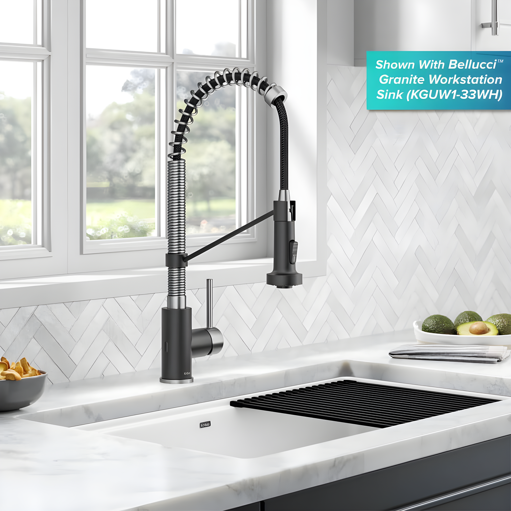 Kraus Bolden Touchless Sensor Commercial Style 2-Function Single Handle Pull-Down Kitchen Faucet