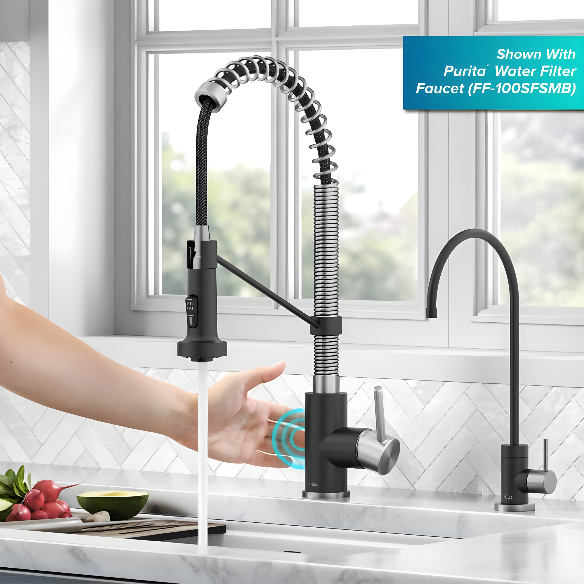 Kraus Bolden Touchless Sensor Commercial Style 2-Function Single Handle Pull-Down Kitchen Faucet